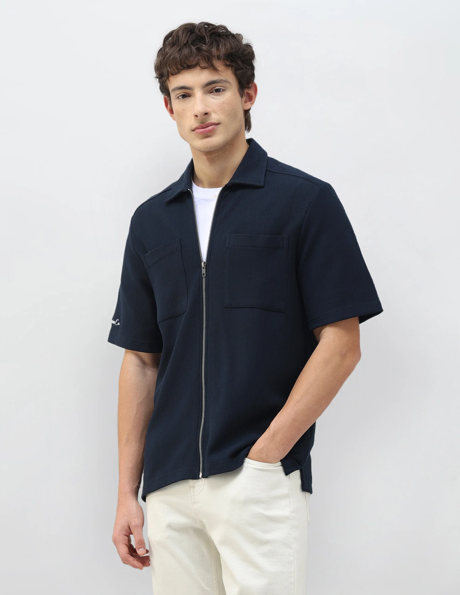 Motel On The Coast Slim Fit Zipper Shirt - Image 6