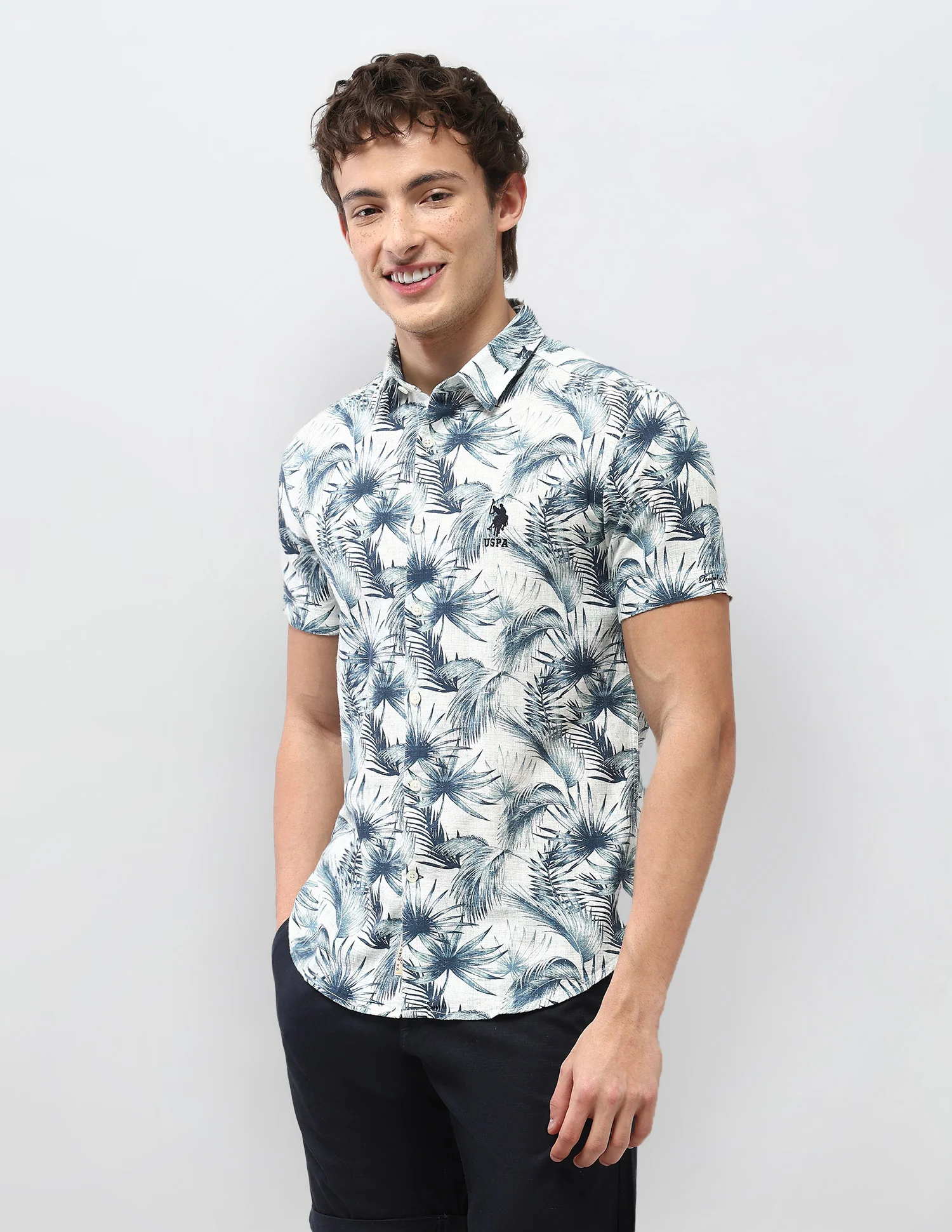 Motel On The Coast Tropical Printed Shirt - Image 4
