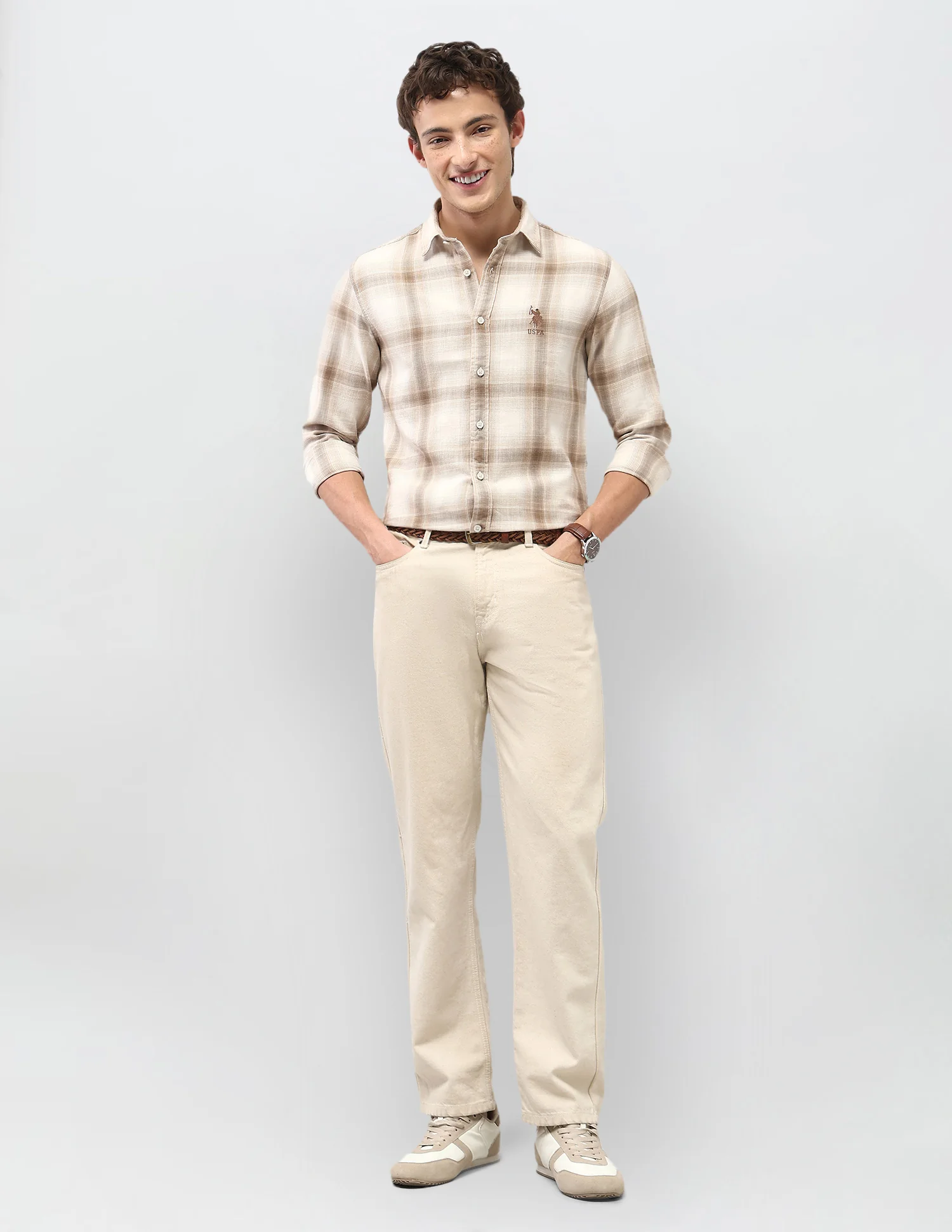 Motel On The Coast Windowpane Checked Shirt - Image 3
