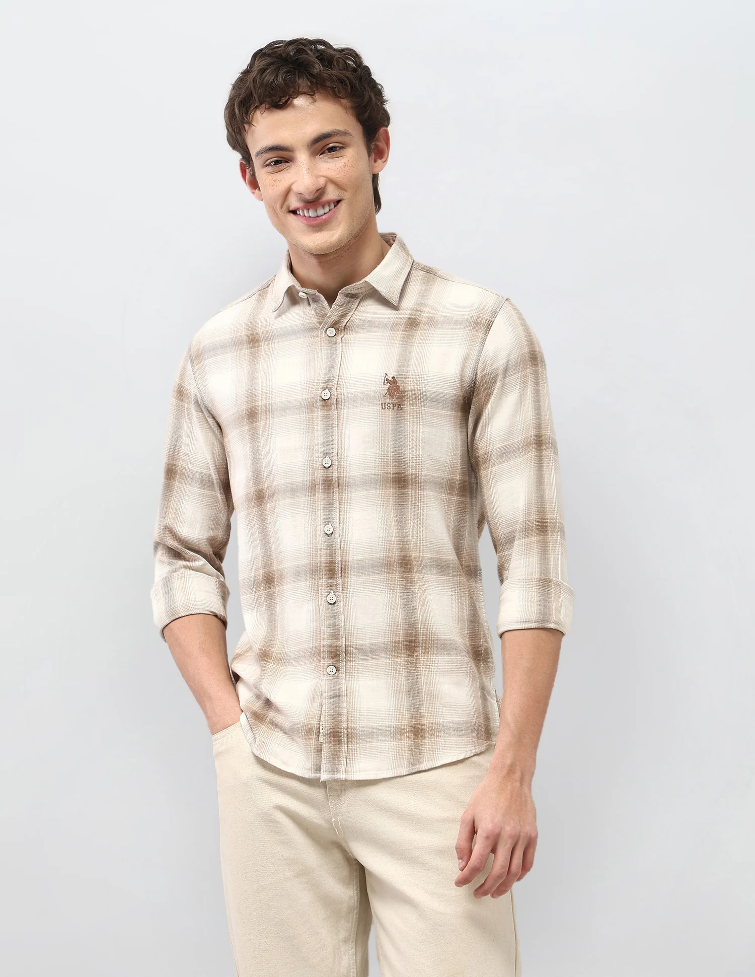 Motel On The Coast Windowpane Checked Shirt - Image 4