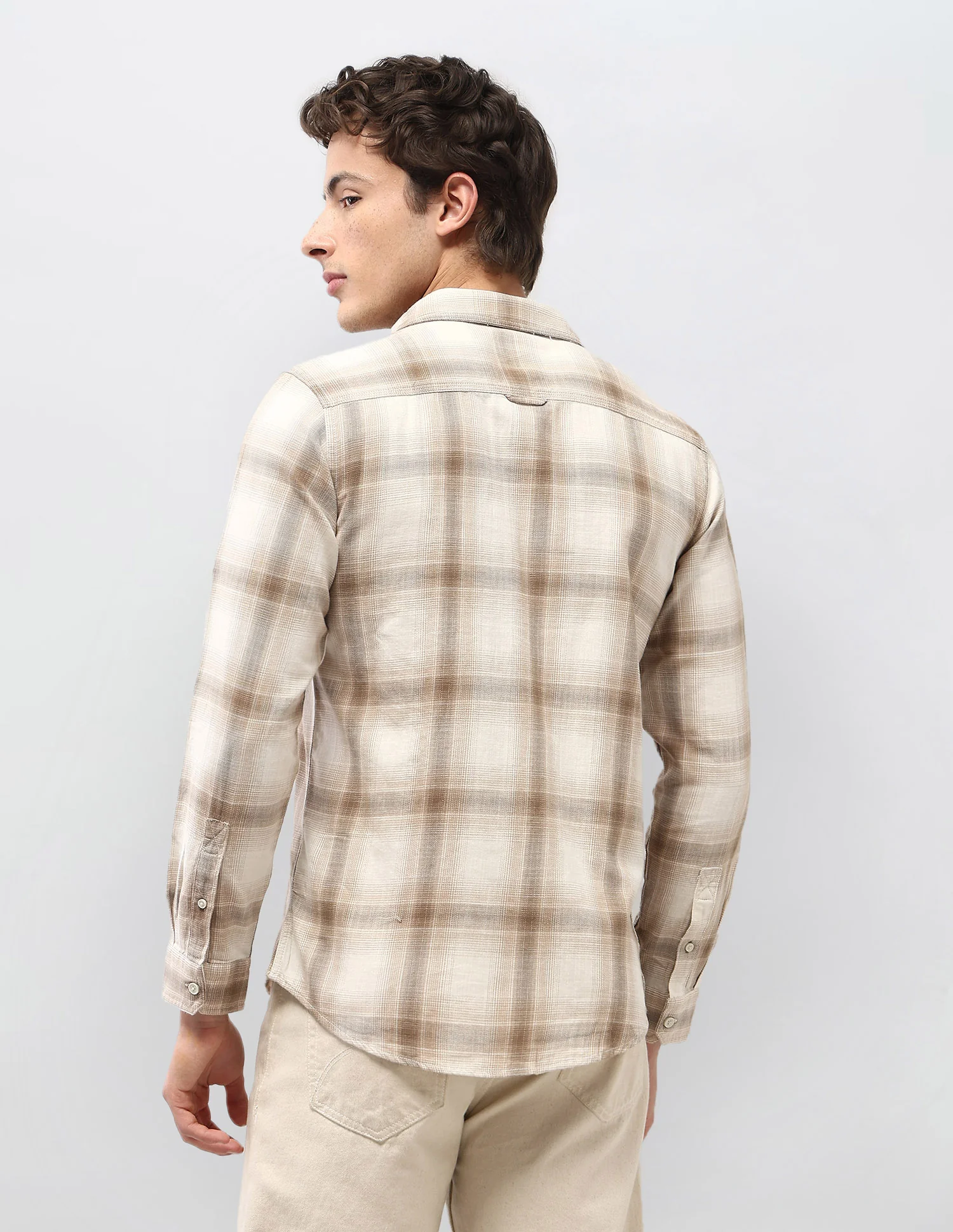 Motel On The Coast Windowpane Checked Shirt - Image 5