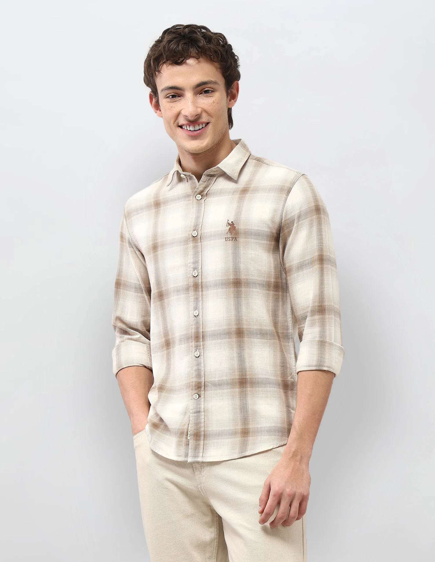 Motel On The Coast Windowpane Checked Shirt - Image 6