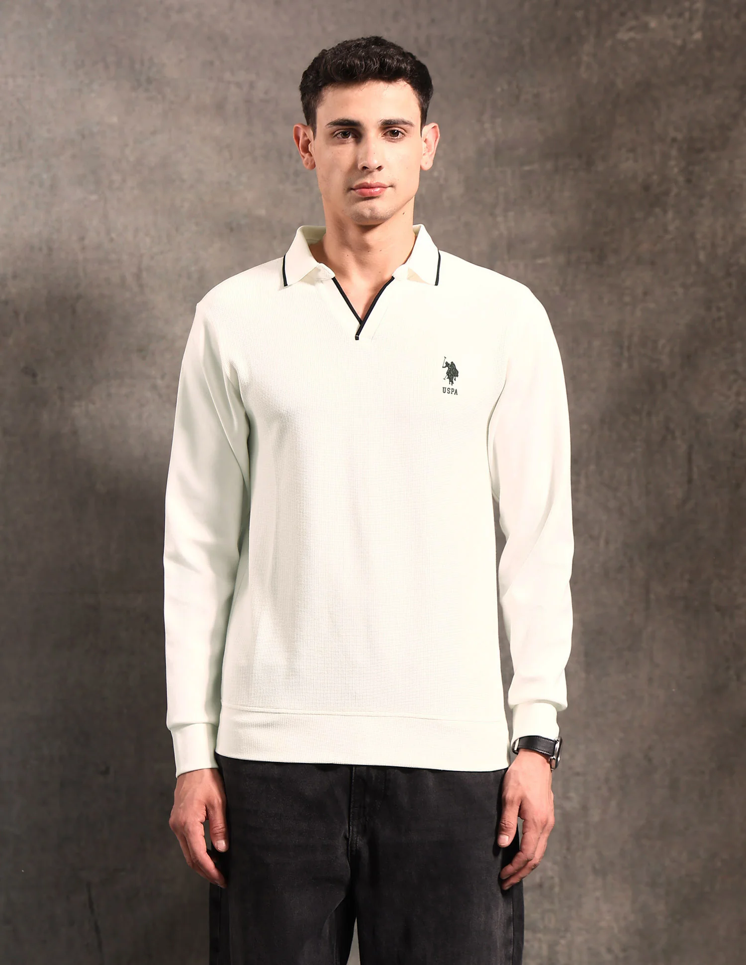 Muscle Fit Black & Gold Polo Shirt - Image 6