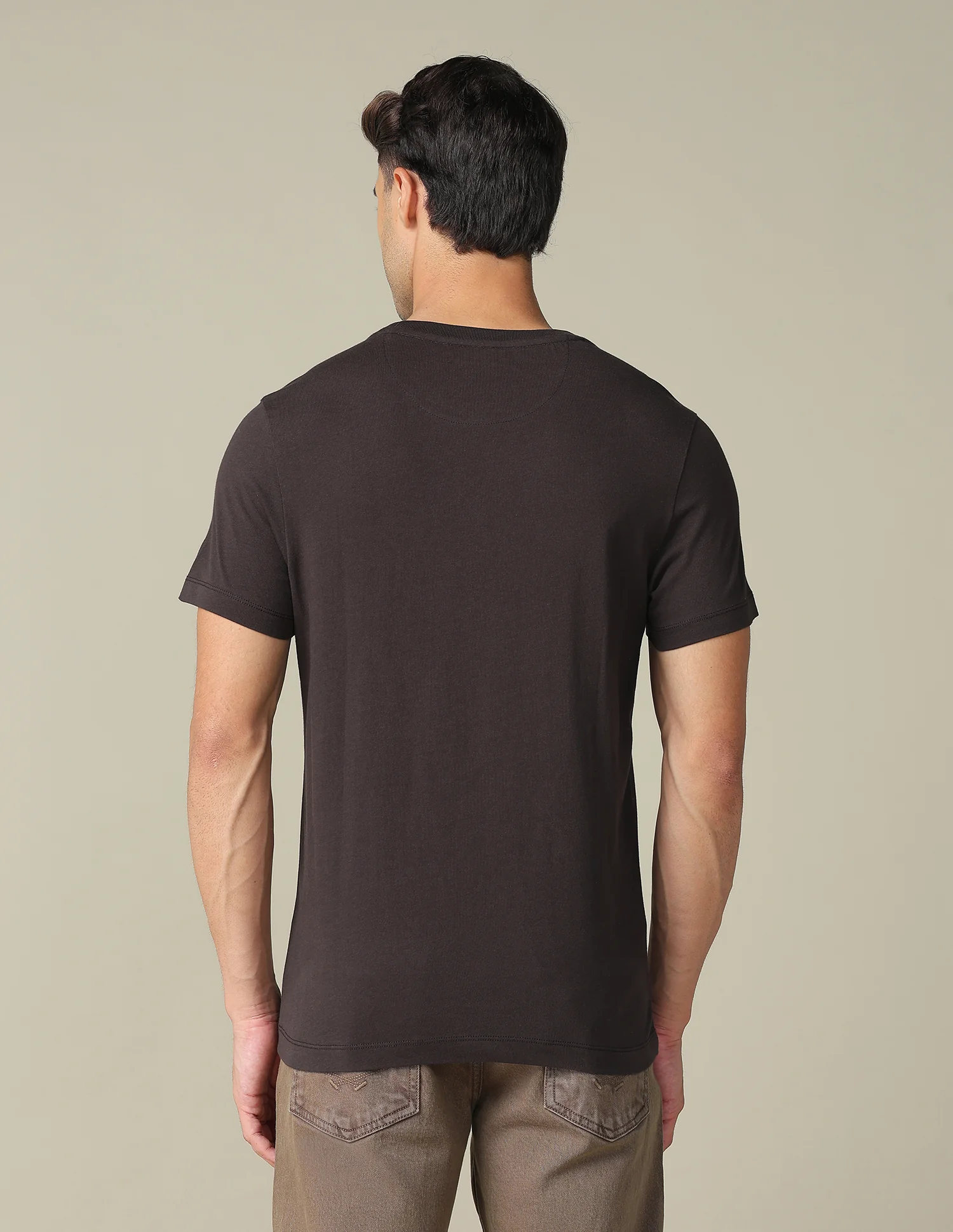 Muscle Fit Brand Embossed T- Shirt - Image 5