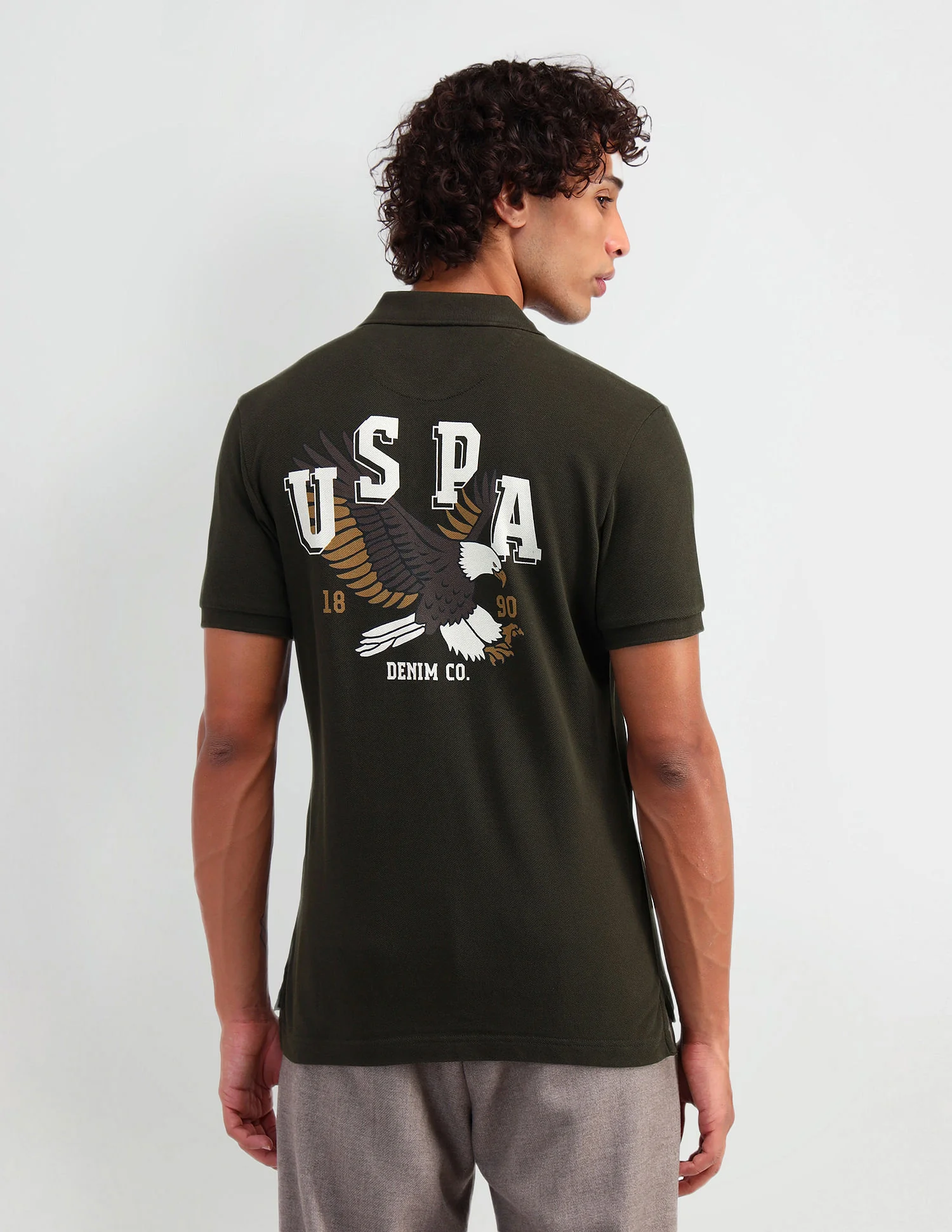 Muscle Fit Brand Print Polo Shirt - Image 5