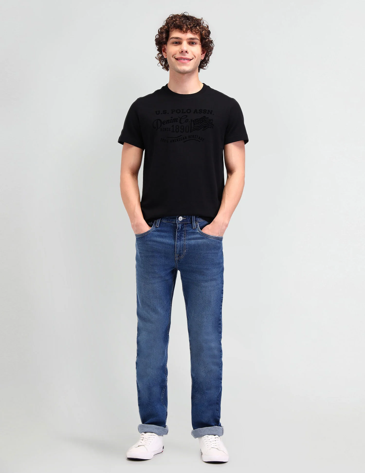 Muscle Fit Brand Print T-Shirt - Image 3