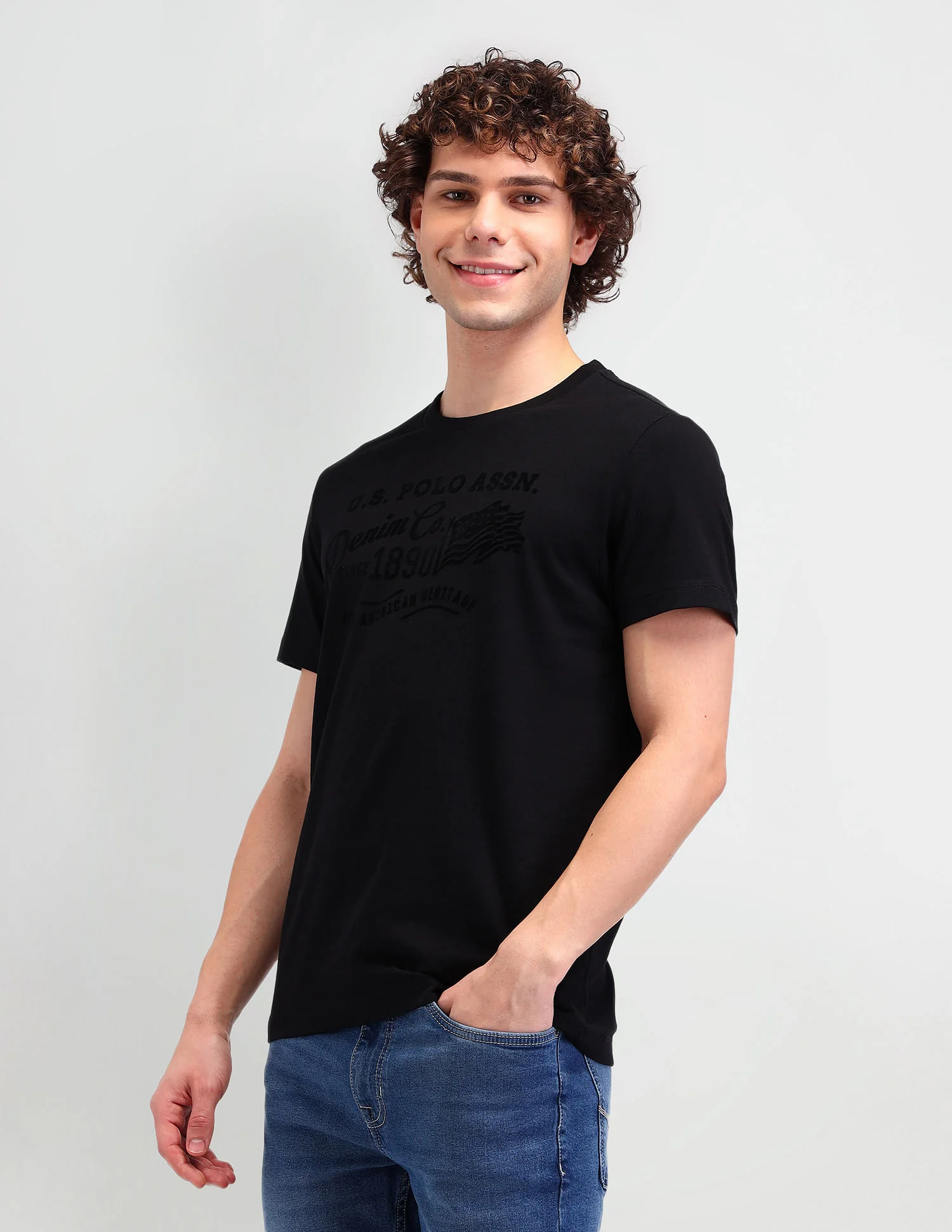 Muscle Fit Brand Print T-Shirt - Image 4