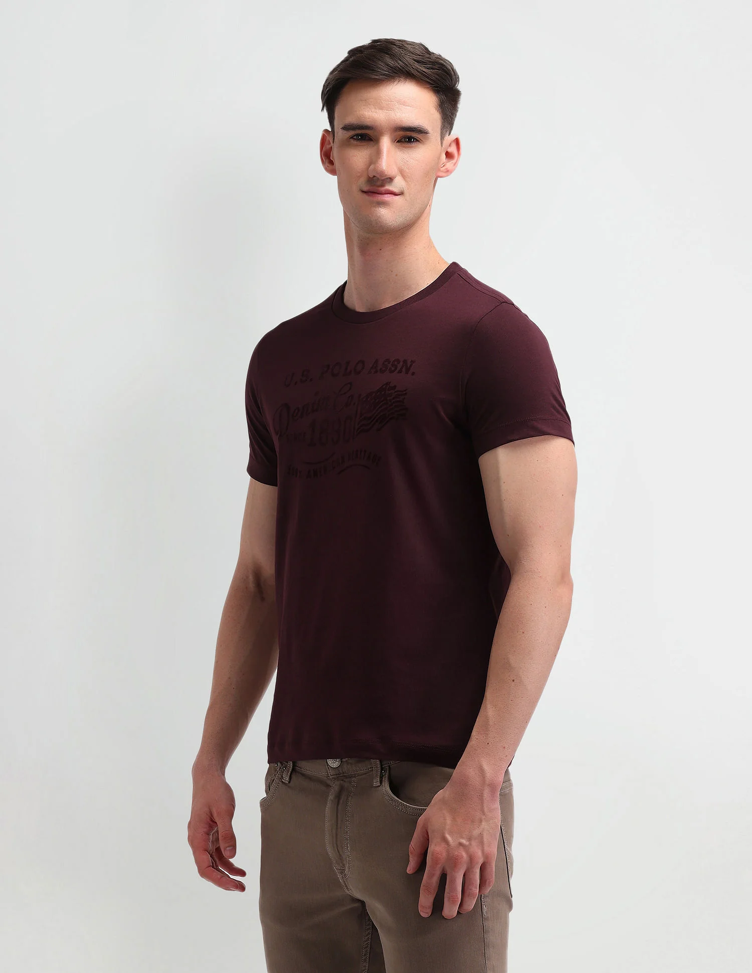 Muscle Fit Brand Print T-Shirt - Image 4