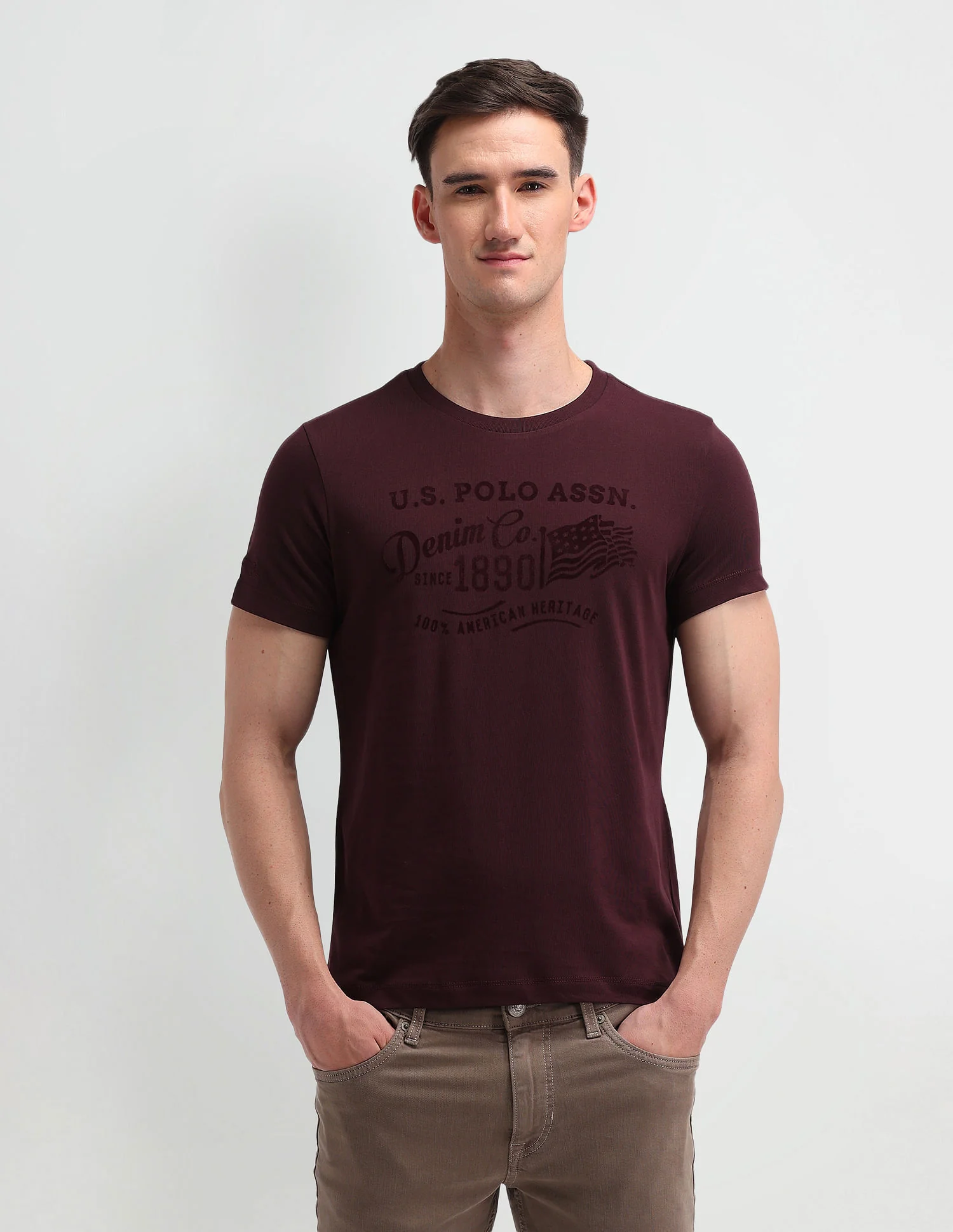 Muscle Fit Brand Print T-Shirt - Image 6