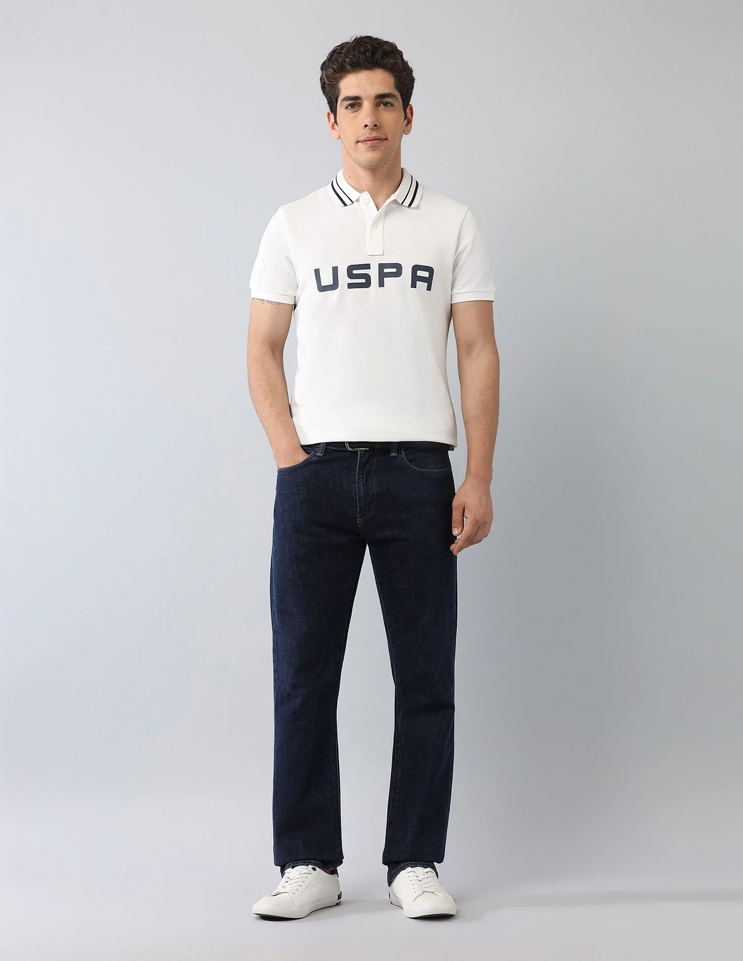 Muscle Fit Brand Printed Polo Shirt - Image 3