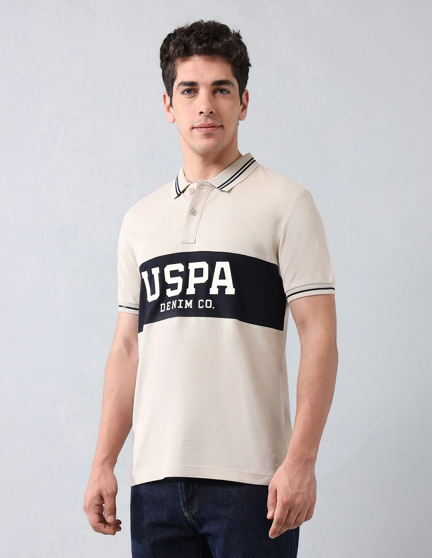 Muscle Fit Brand Printed Polo Shirt - Image 4