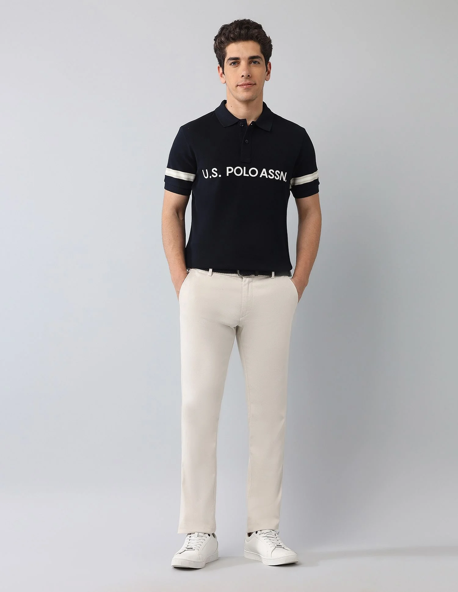 Muscle Fit Brand Printed Polo Shirt - Image 3
