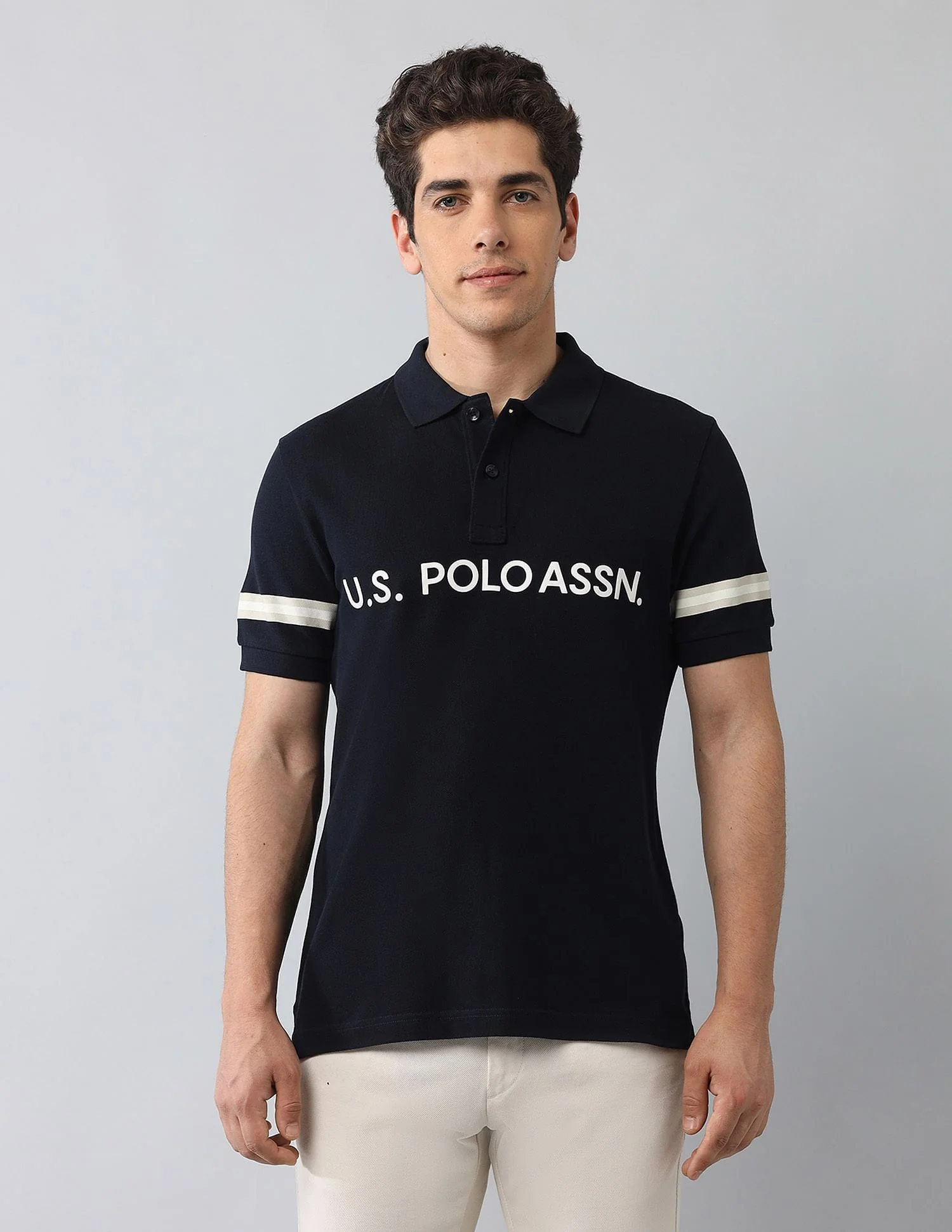 Muscle Fit Brand Printed Polo Shirt - Image 6
