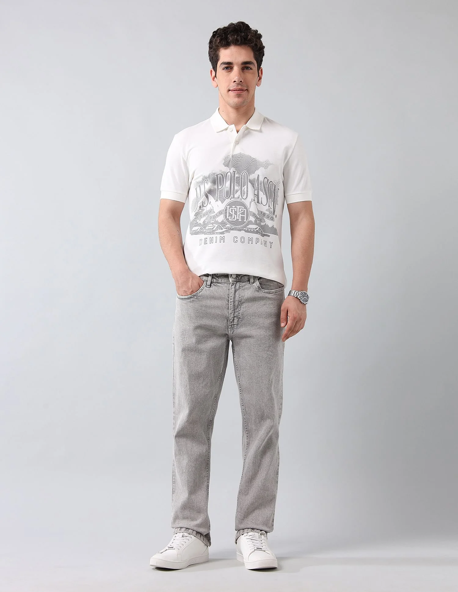 Muscle Fit Brand Printed Polo Shirt - Image 3