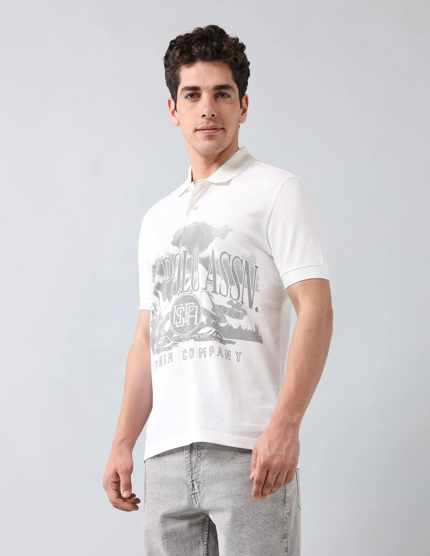 Muscle Fit Brand Printed Polo Shirt - Image 4