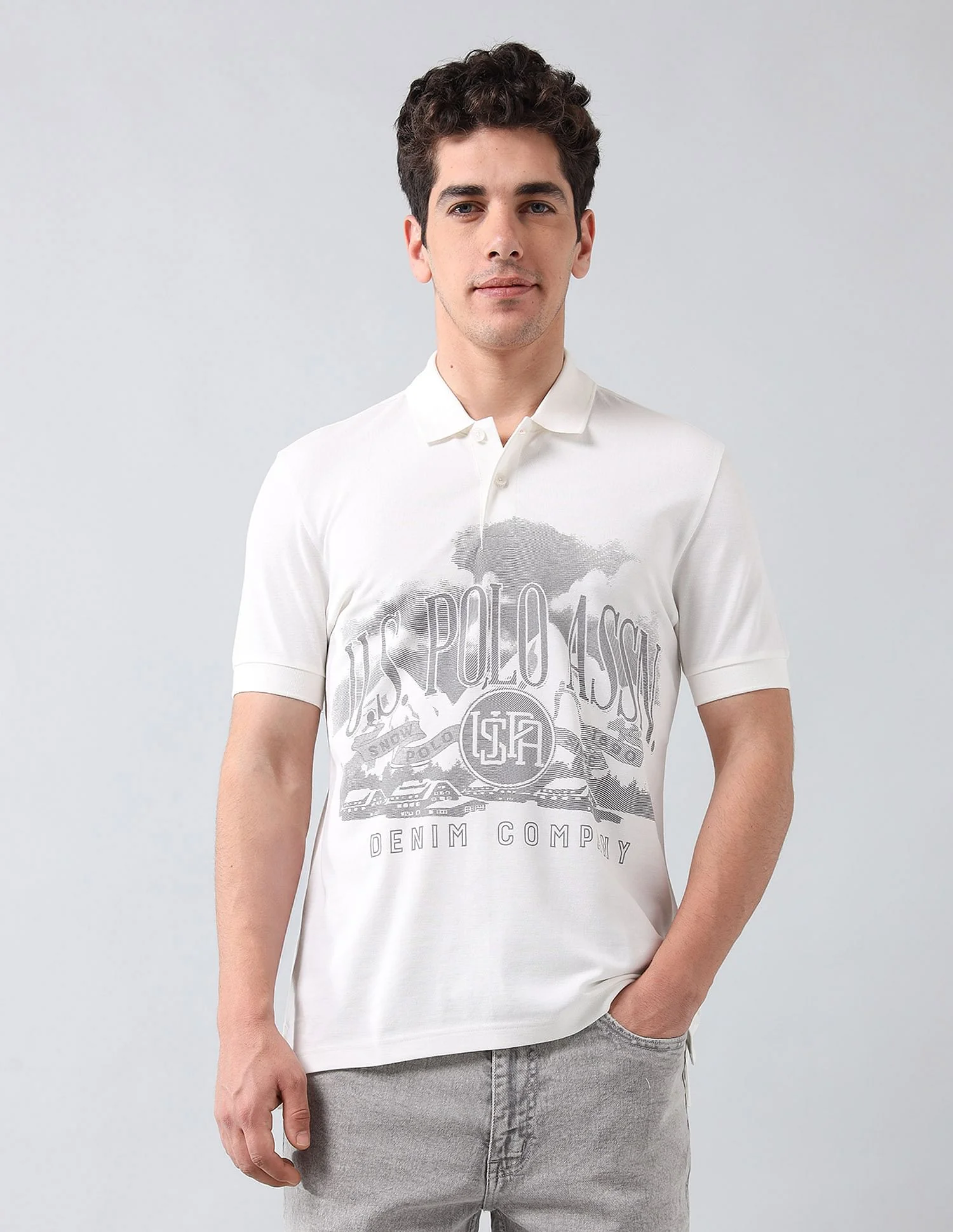 Muscle Fit Brand Printed Polo Shirt - Image 6