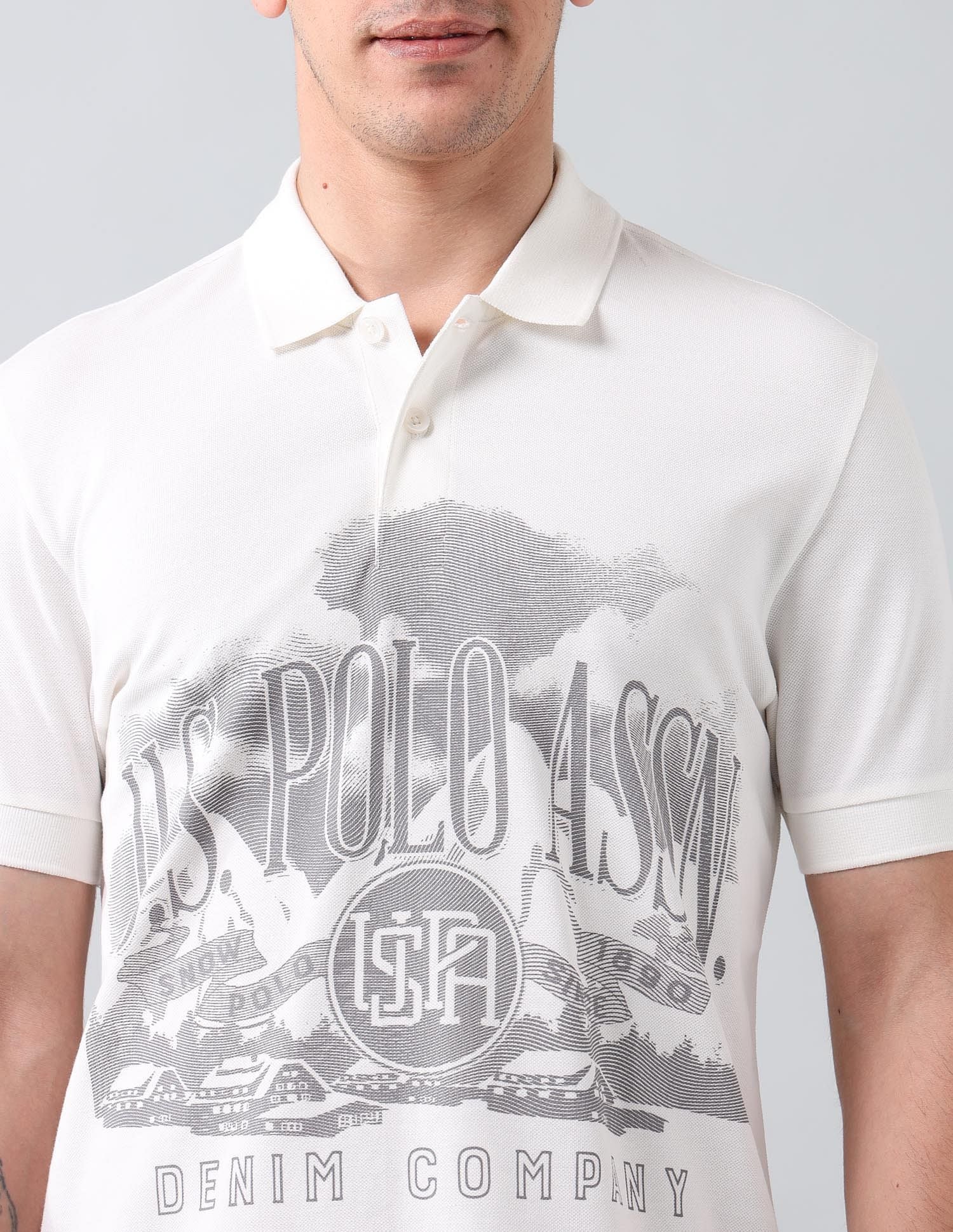 Muscle Fit Brand Printed Polo Shirt - Image 7