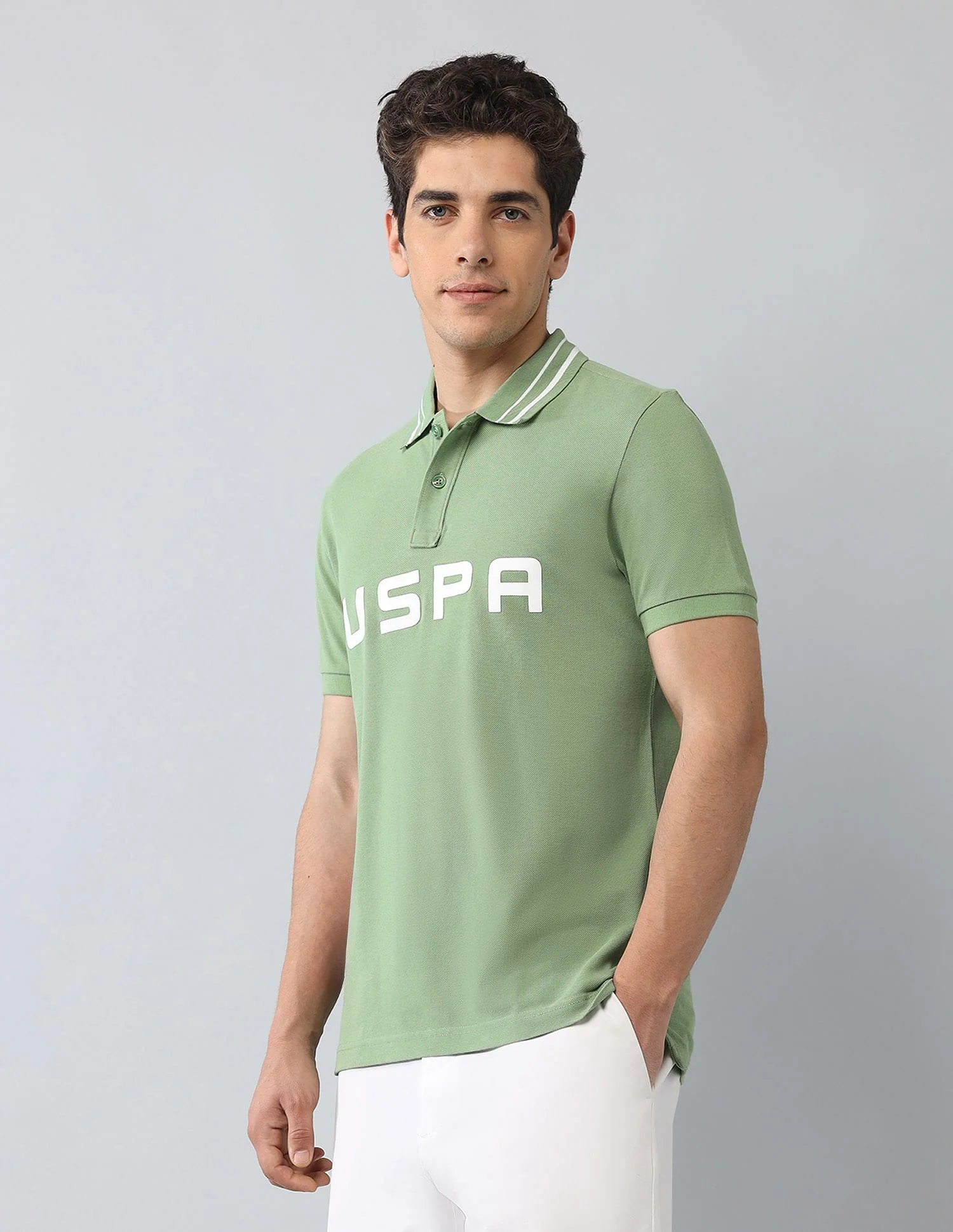 Muscle Fit Brand Printed Polo Shirt - Image 4