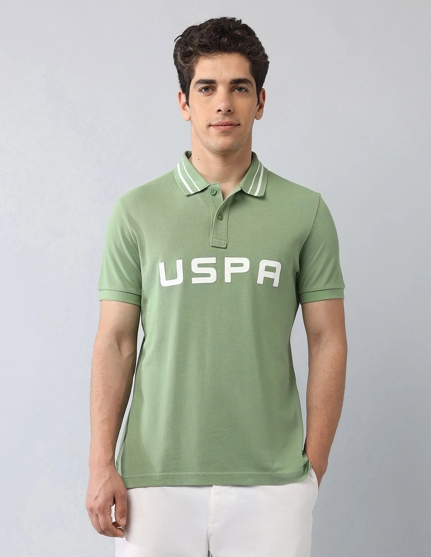 Muscle Fit Brand Printed Polo Shirt - Image 6
