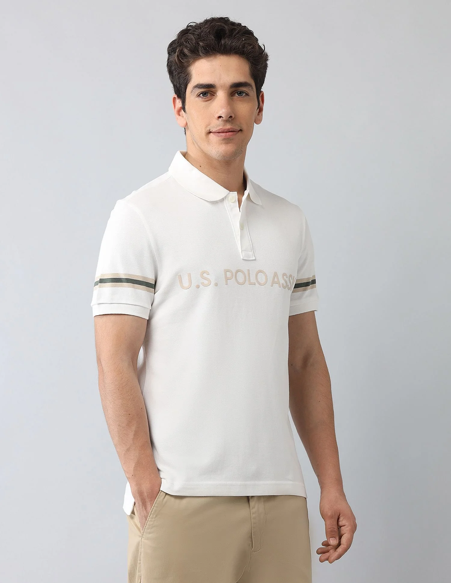 Muscle Fit Brand Printed Polo Shirt - Image 4