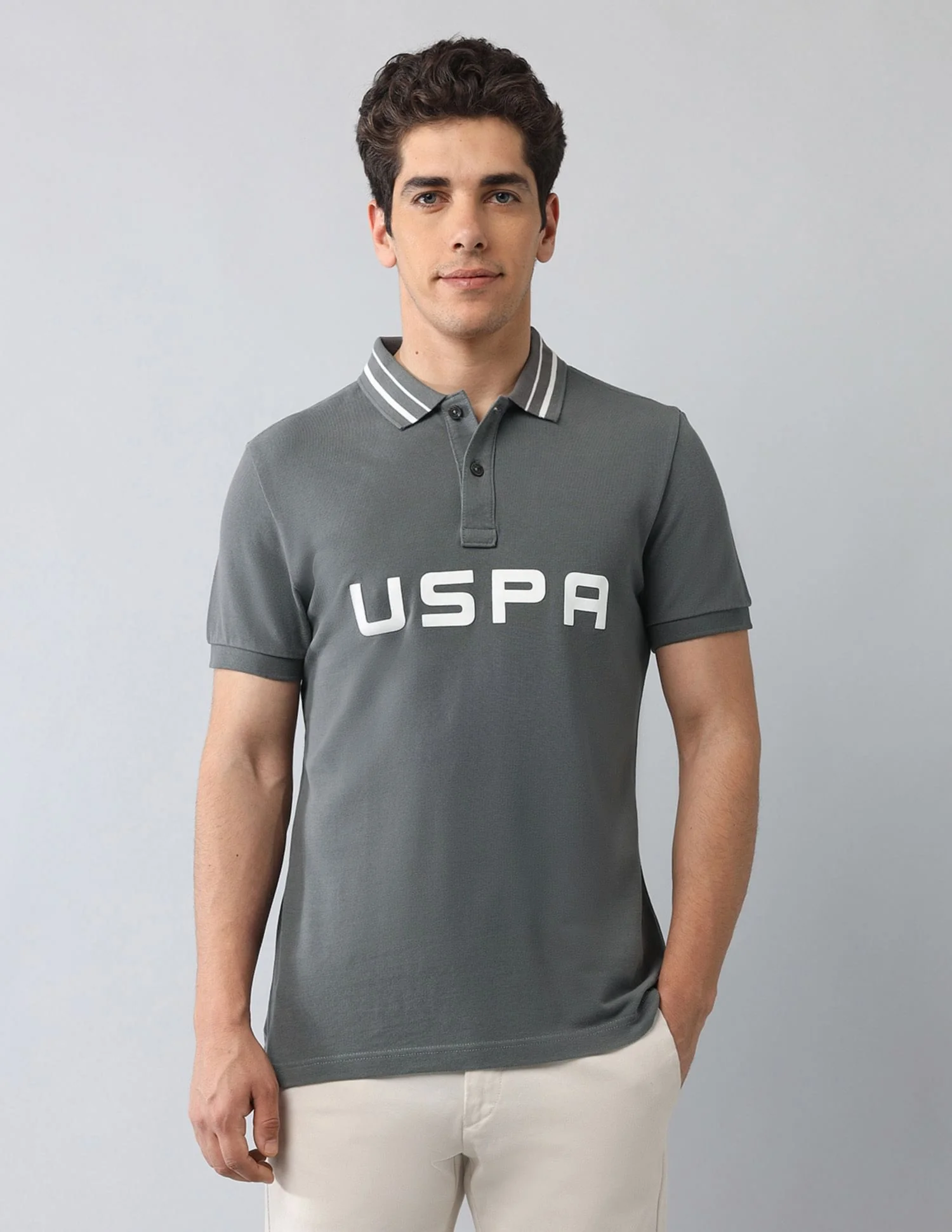 Muscle Fit Brand Printed Polo Shirt - Image 6