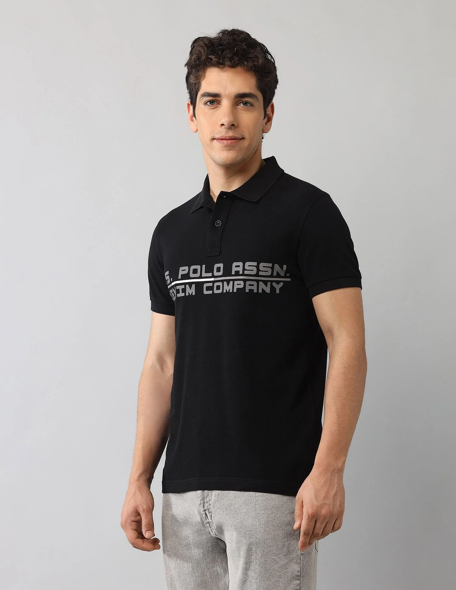 Muscle Fit Brand Printed Polo Shirt - Image 4