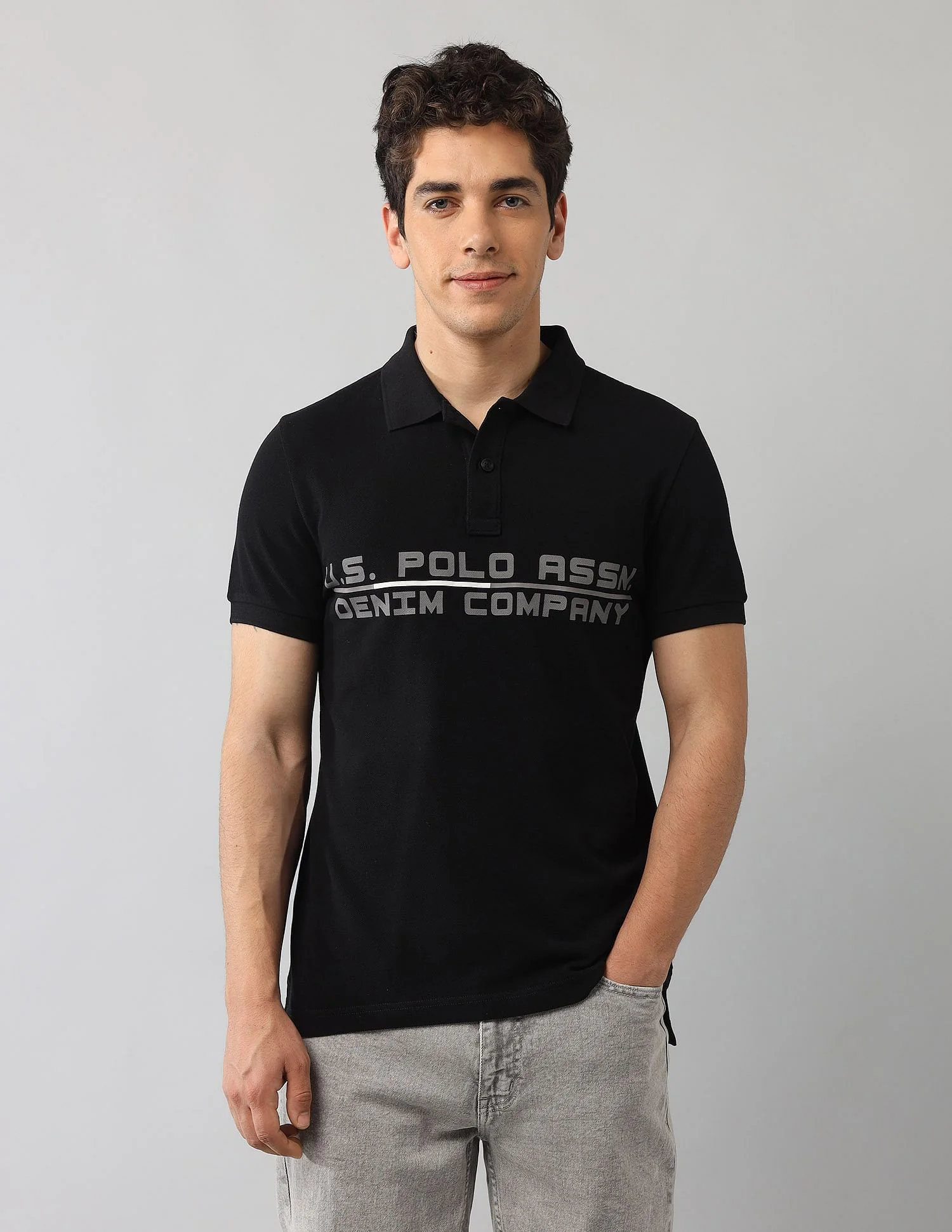 Muscle Fit Brand Printed Polo Shirt - Image 6