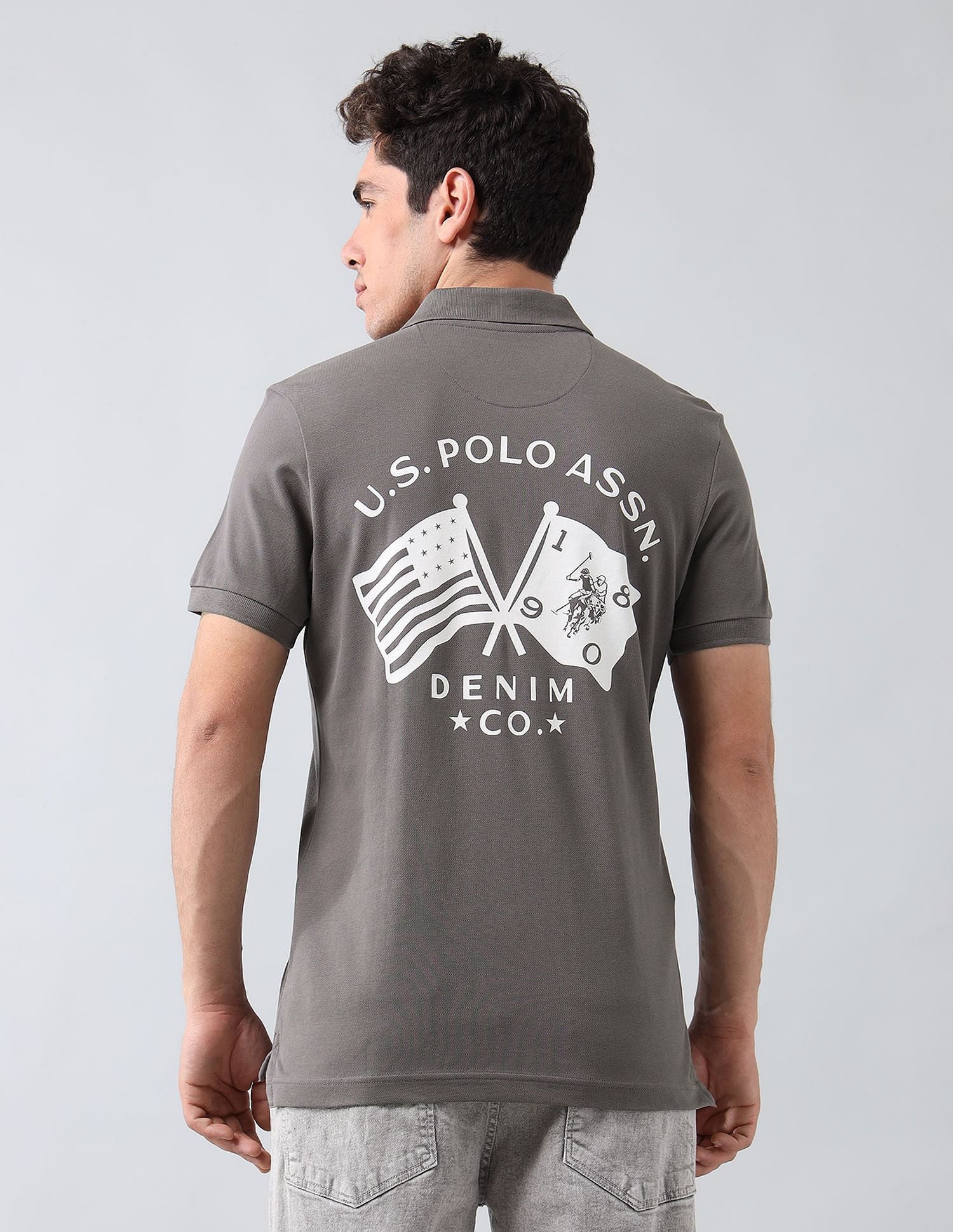 Muscle Fit Brand Printed Polo Shirt - Image 5