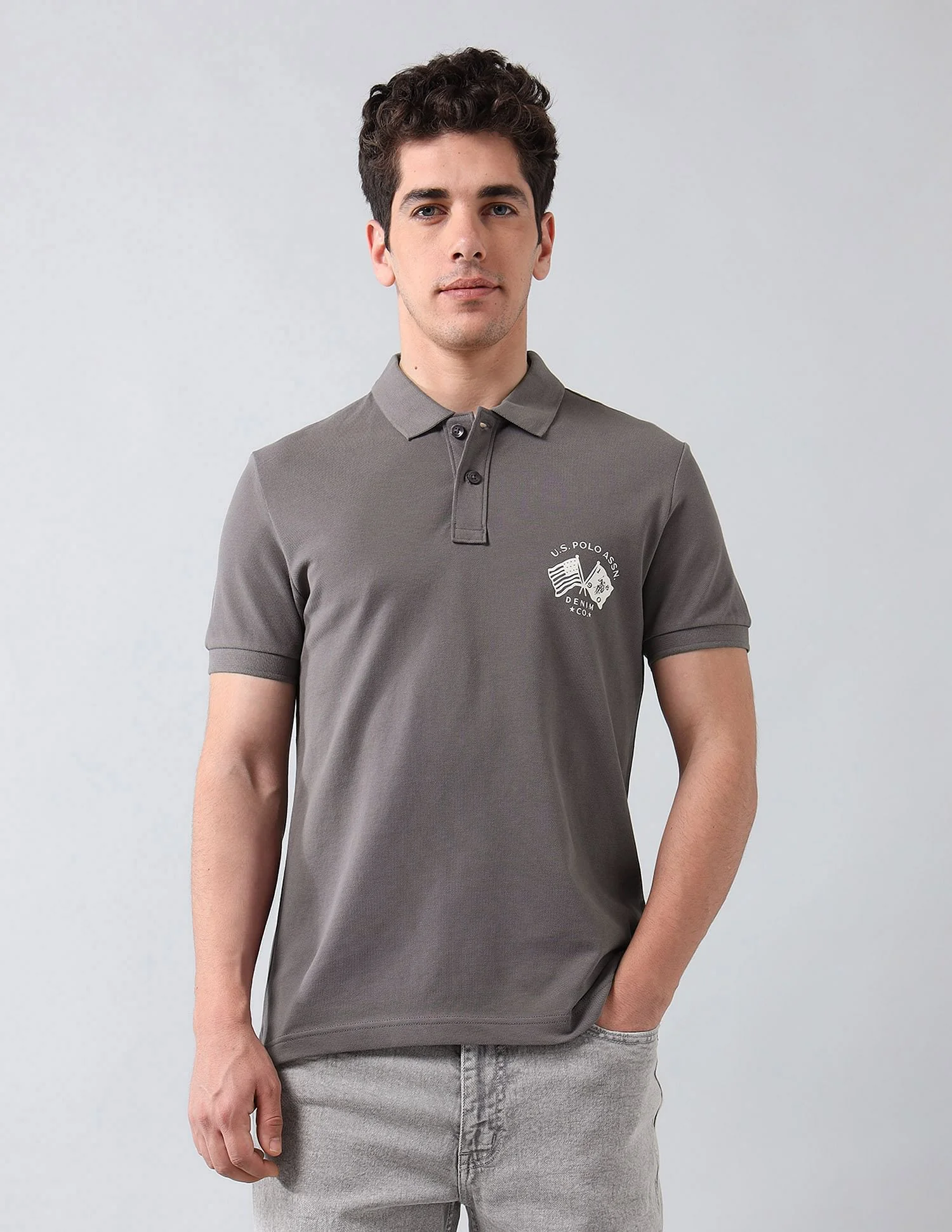 Muscle Fit Brand Printed Polo Shirt - Image 6