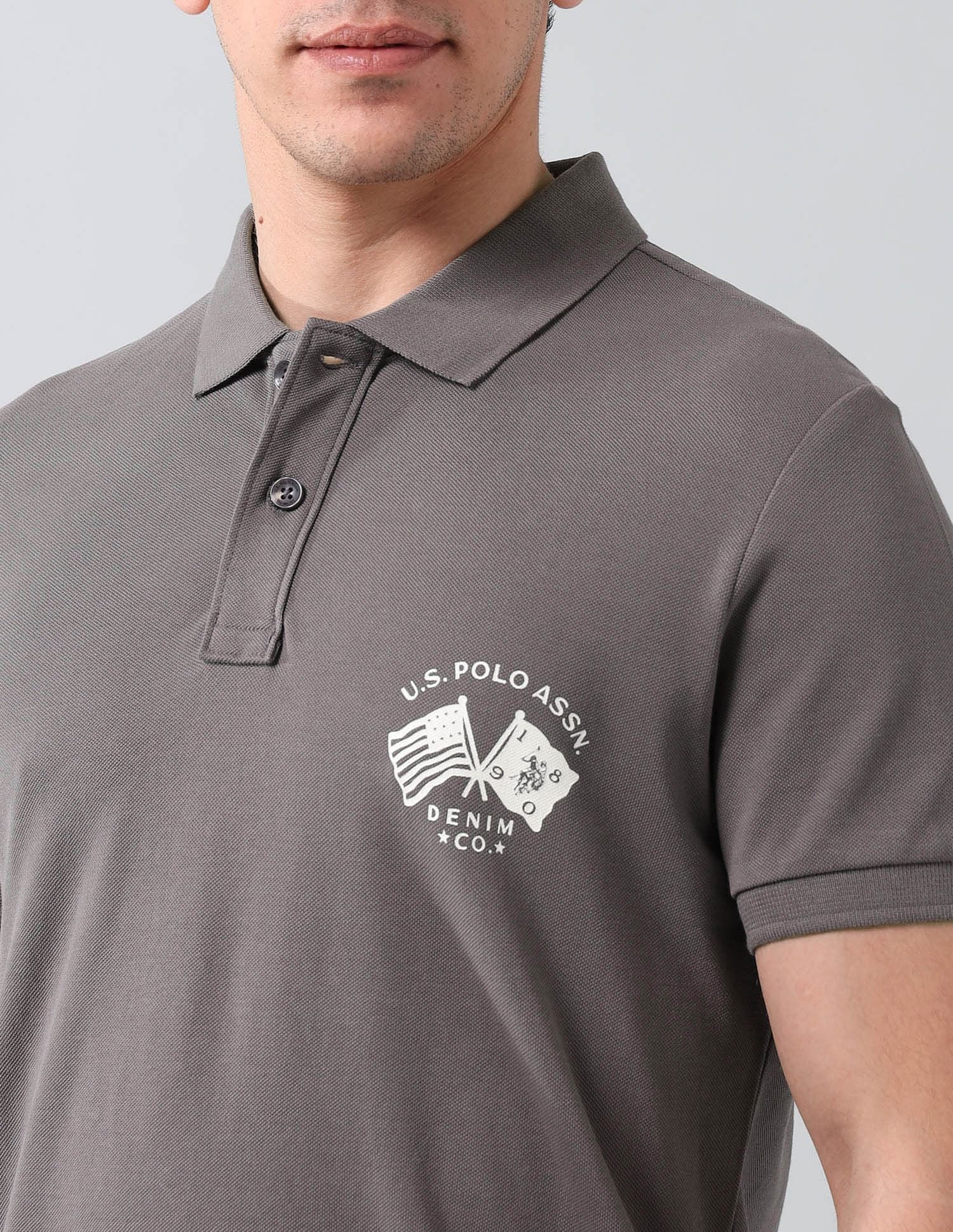 Muscle Fit Brand Printed Polo Shirt - Image 7