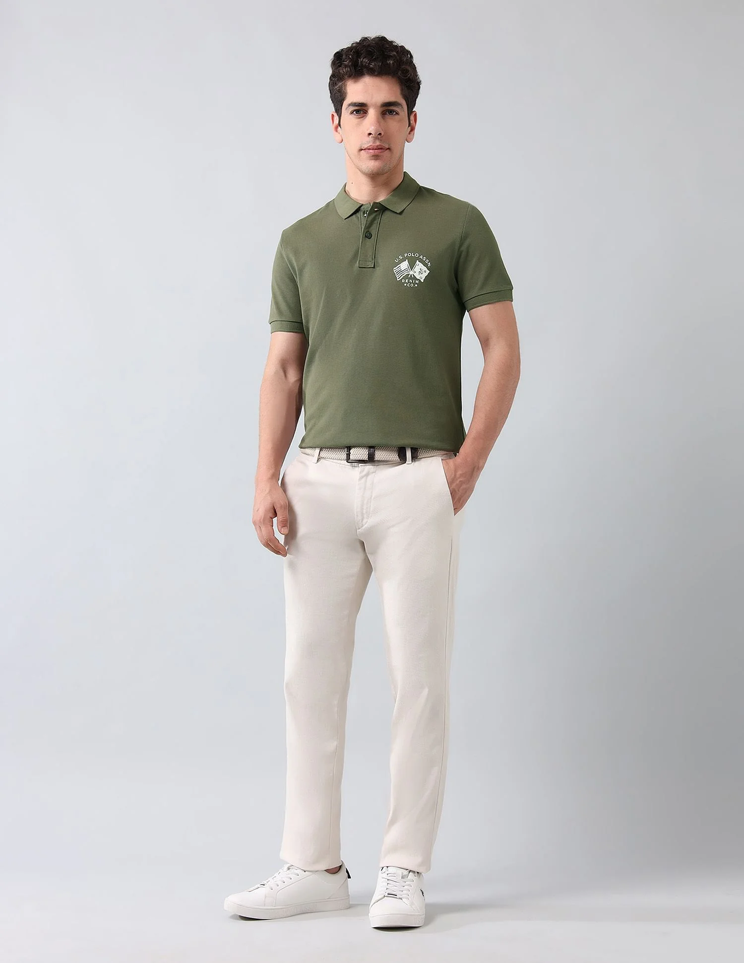 Muscle Fit Brand Printed Polo Shirt - Image 3