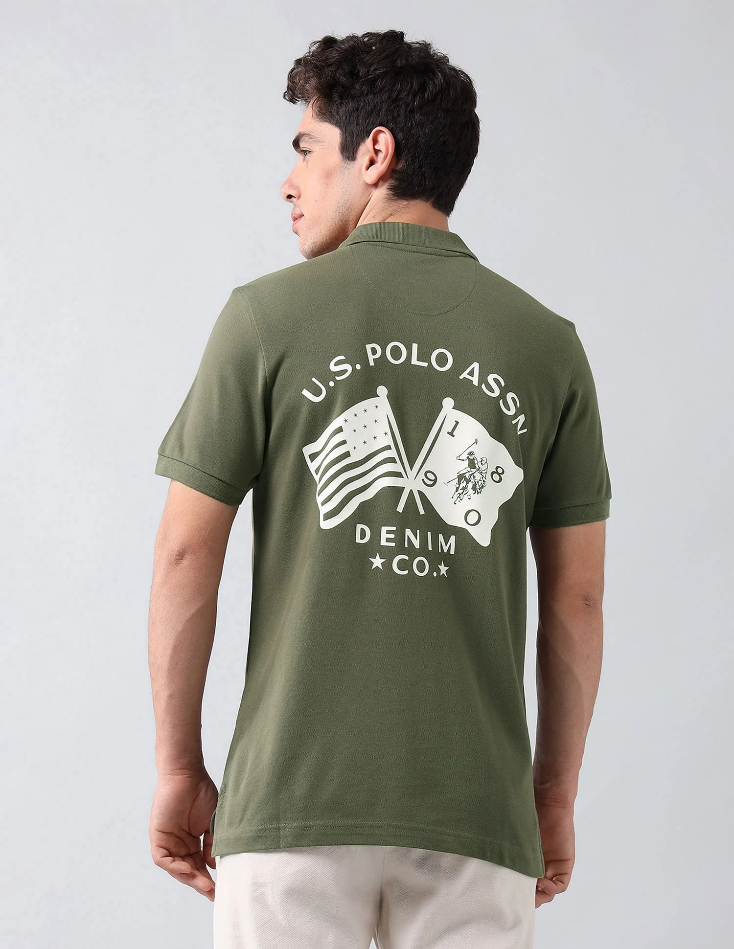 Muscle Fit Brand Printed Polo Shirt - Image 5