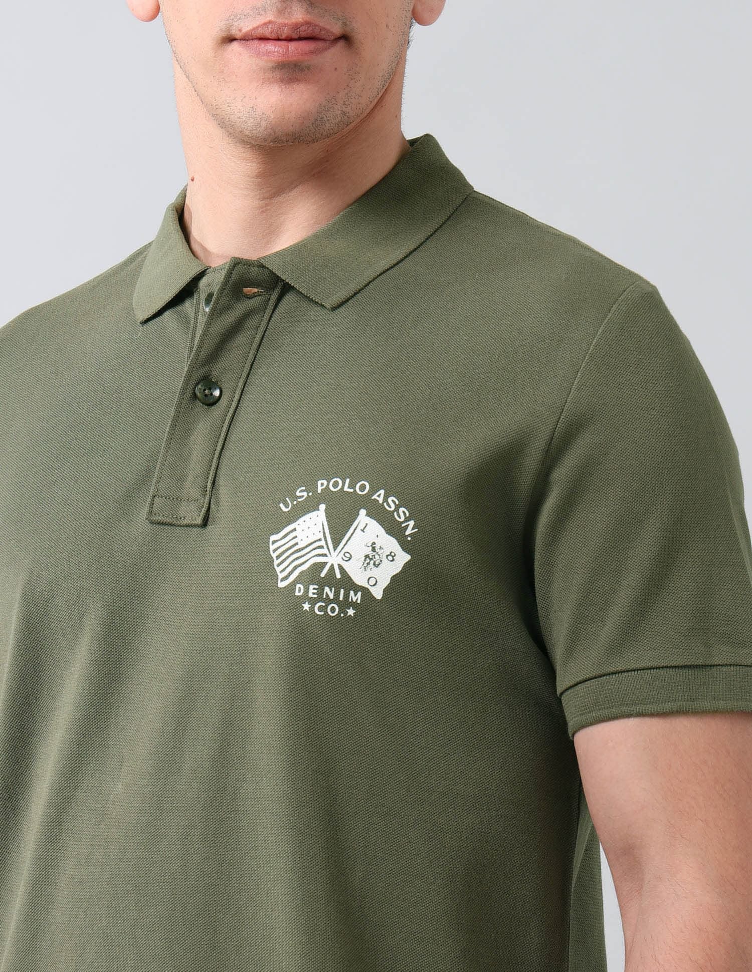 Muscle Fit Brand Printed Polo Shirt - Image 7