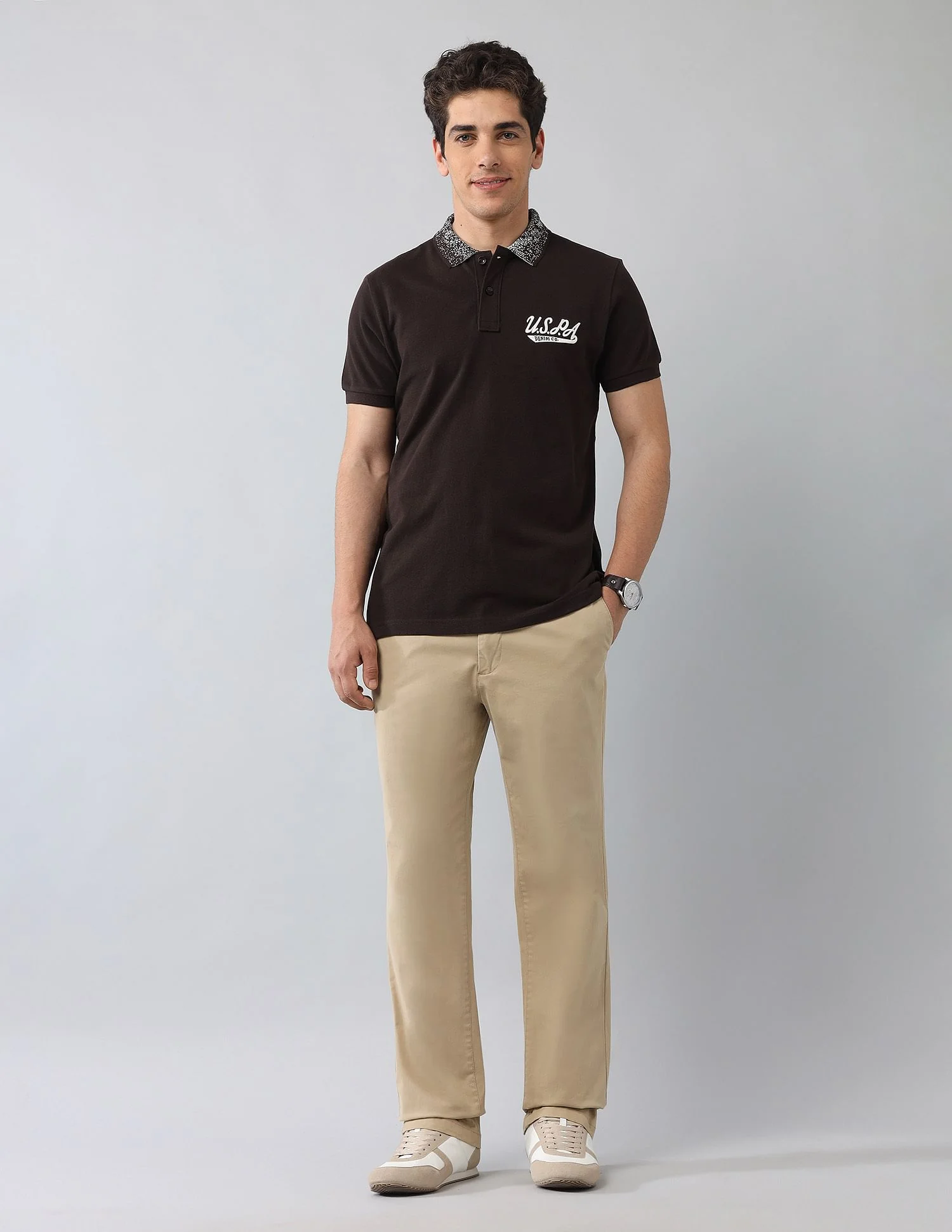 Muscle Fit Brand Printed Polo Shirt - Image 3
