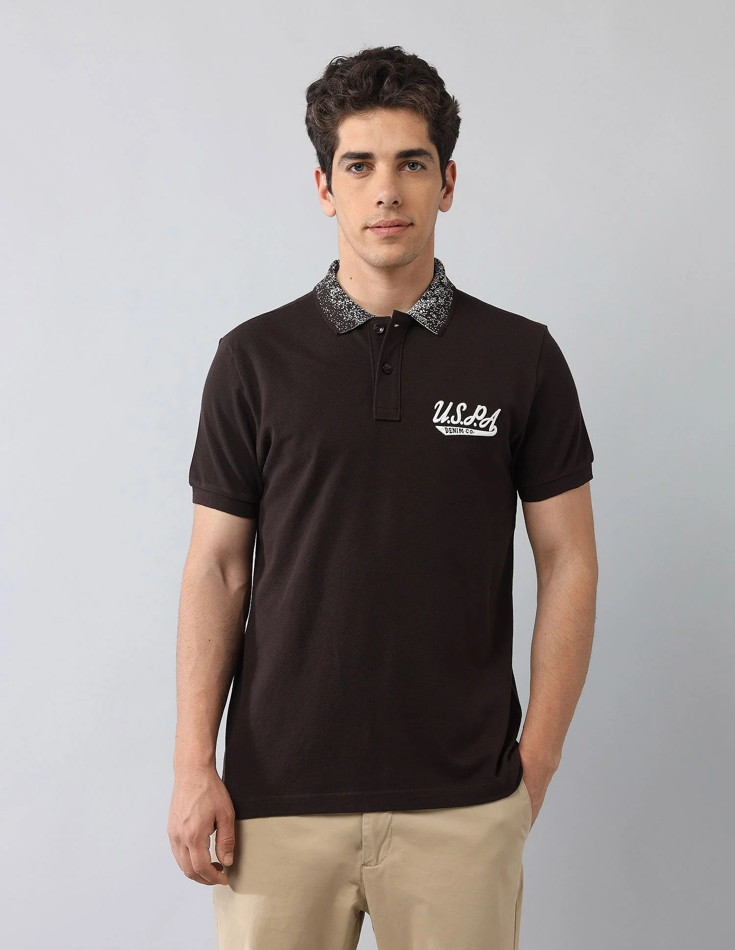 Muscle Fit Brand Printed Polo Shirt - Image 6