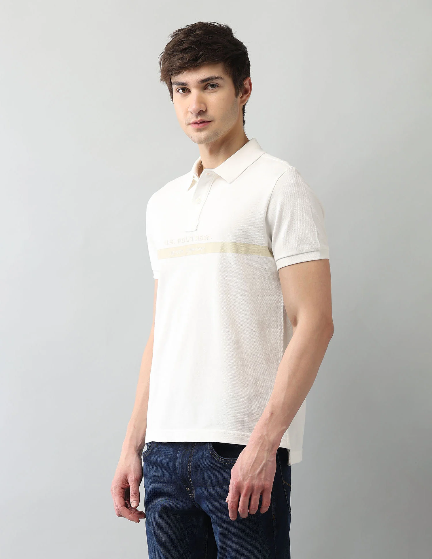 Muscle Fit Brand Printed Polo Shirt - Image 4