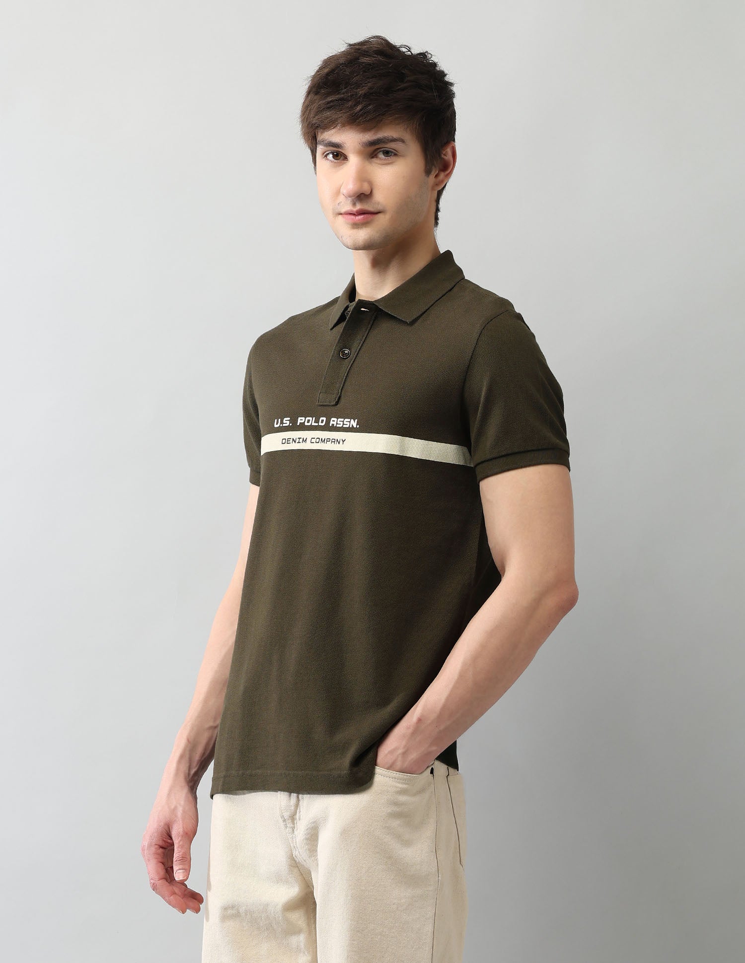 Muscle Fit Brand Printed Polo Shirt - Image 4