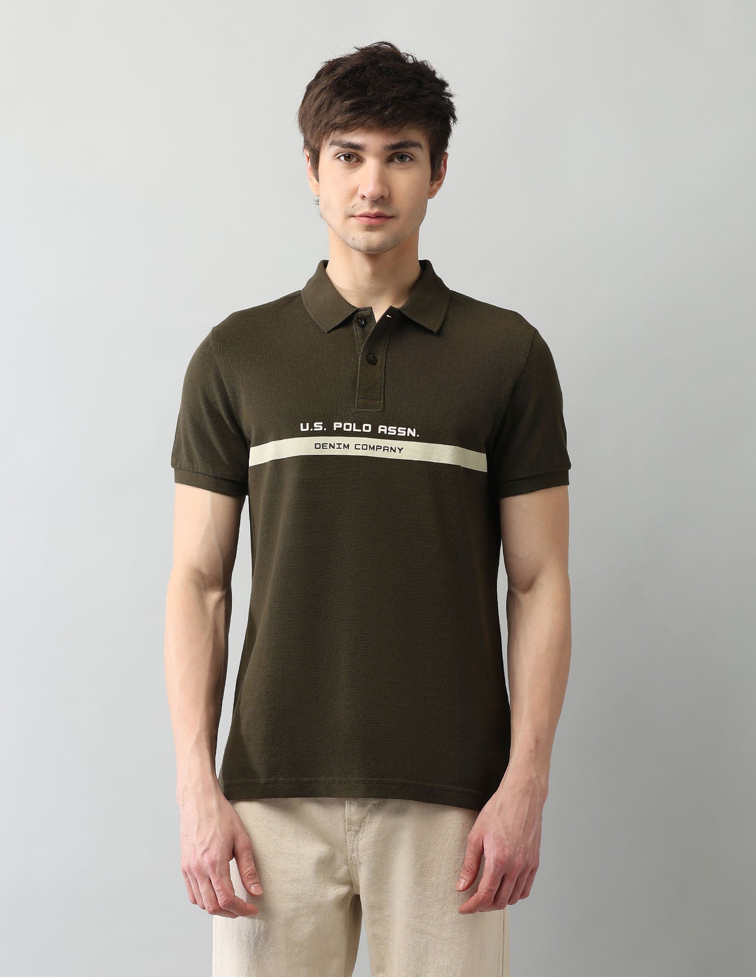 Muscle Fit Brand Printed Polo Shirt - Image 6