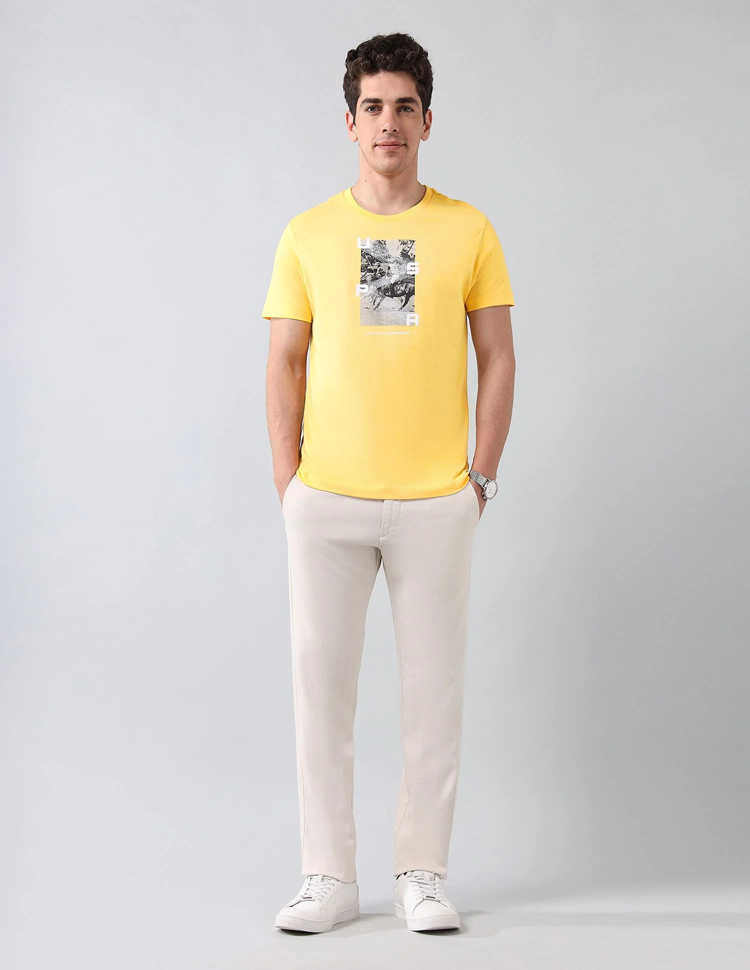 Muscle Fit Brand Printed T-Shirt - Image 3