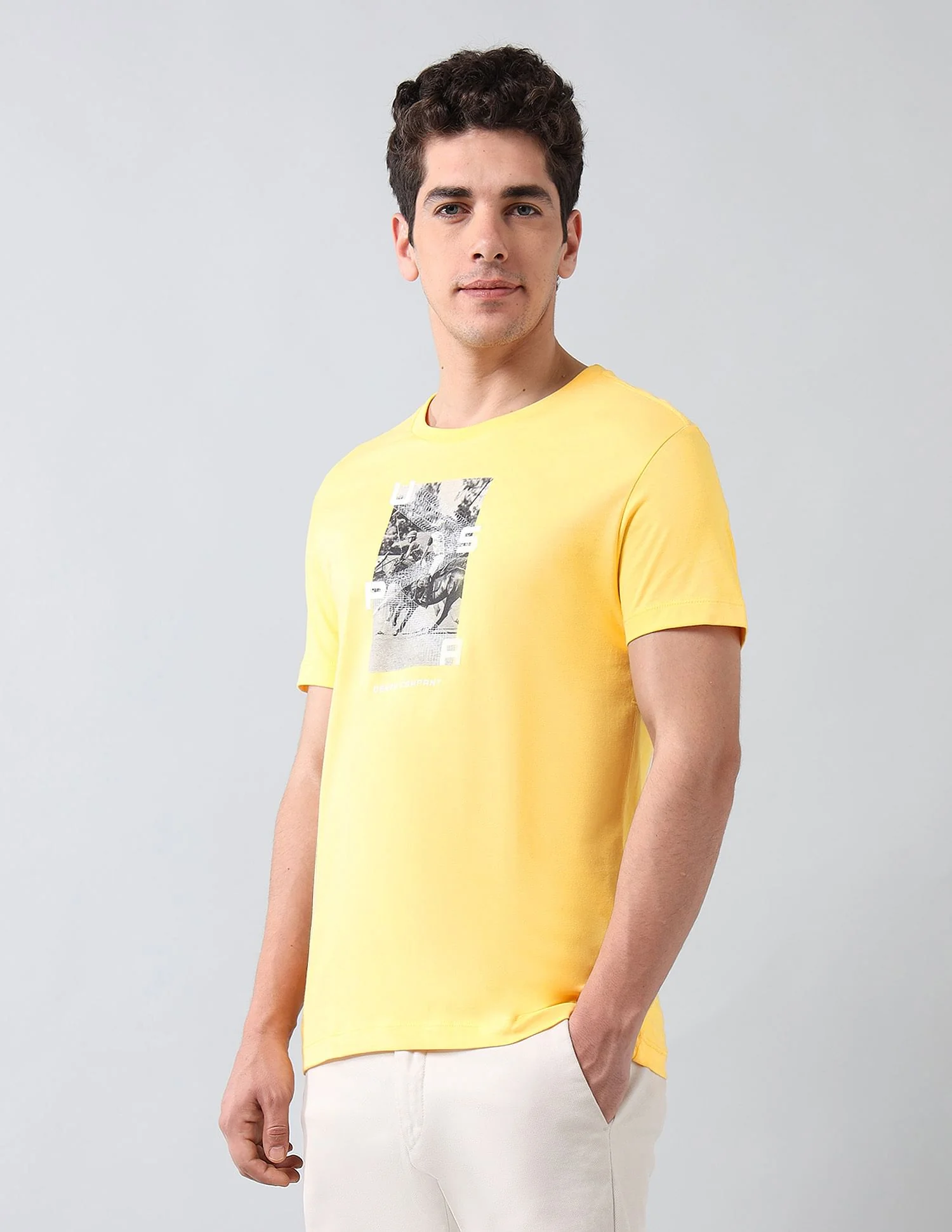 Muscle Fit Brand Printed T-Shirt - Image 4