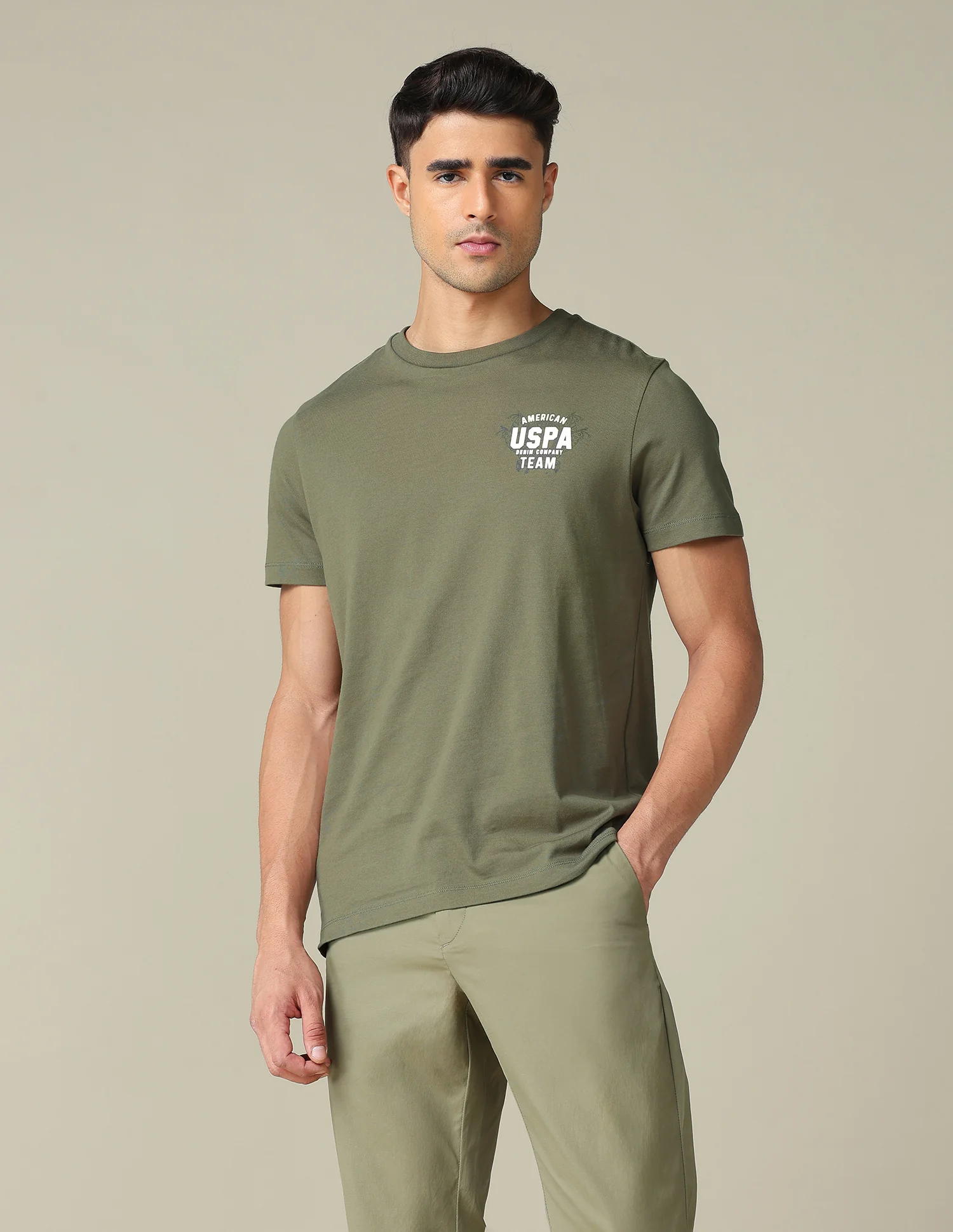 Muscle Fit Brand Printed T- Shirt