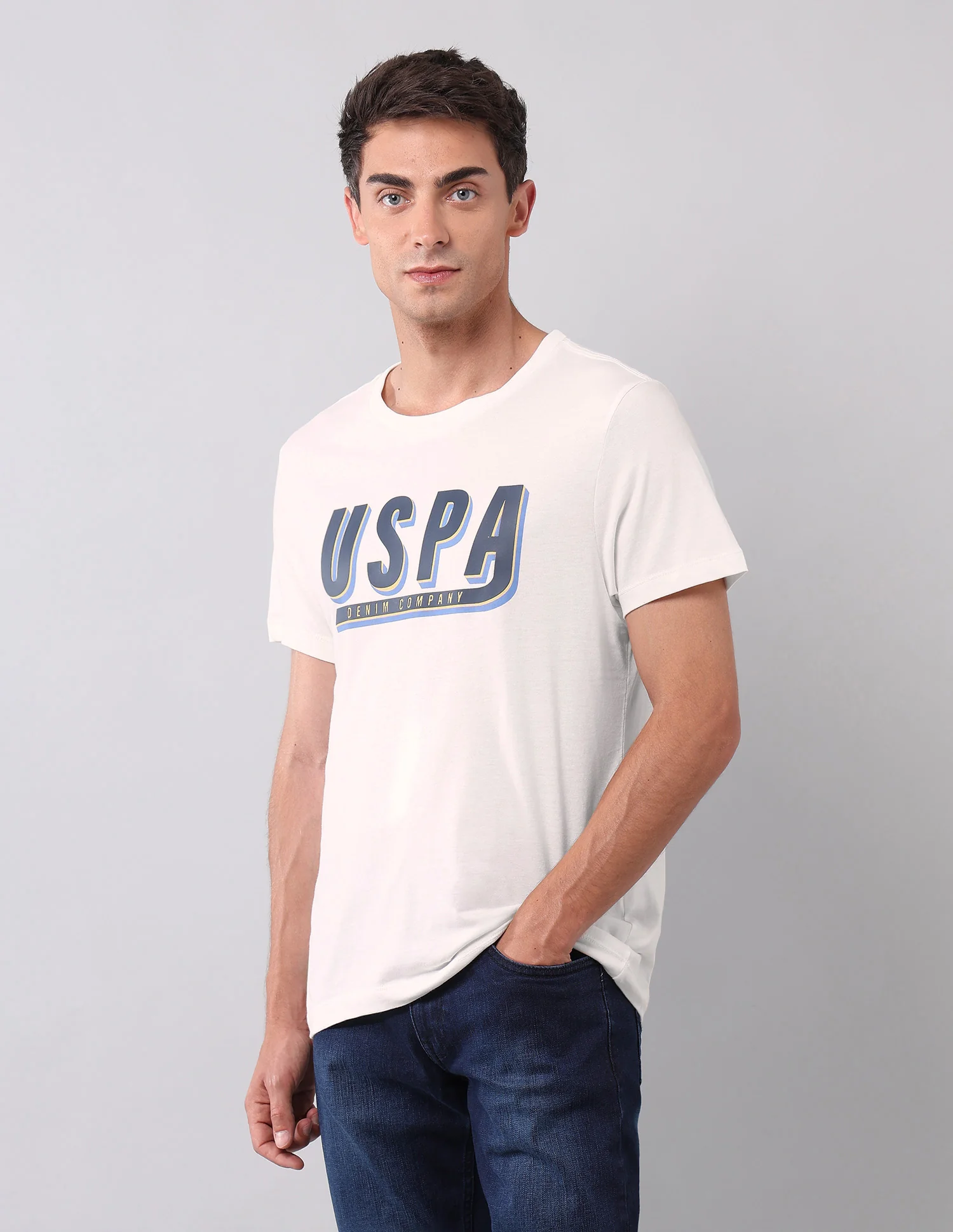 Muscle Fit Brand Printed T-Shirt - Image 4