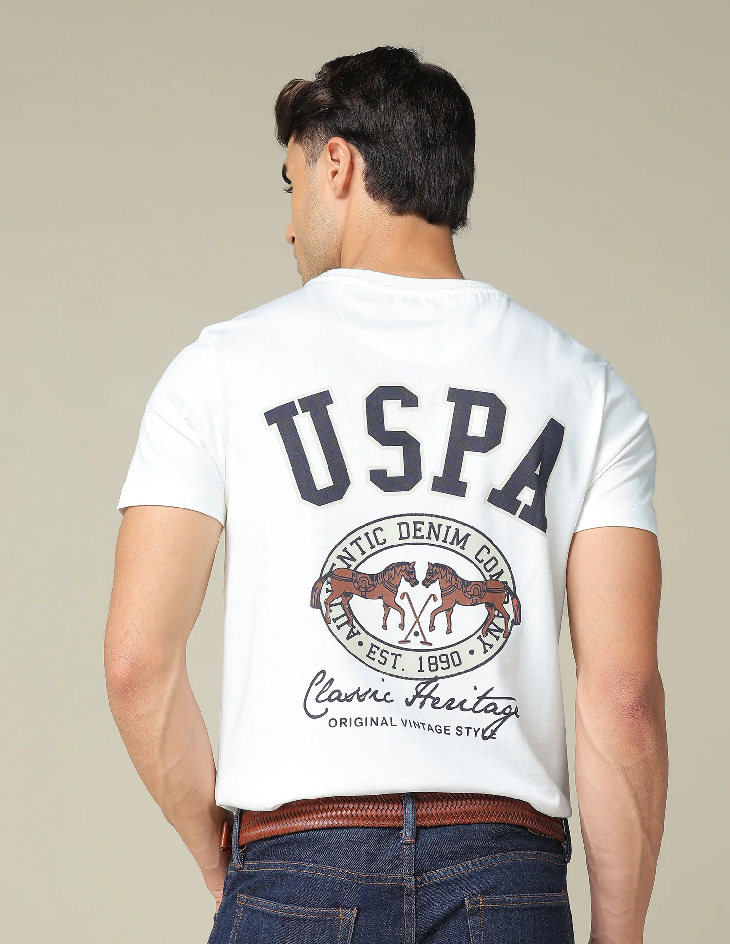 Muscle Fit Brand Printed T- Shirt