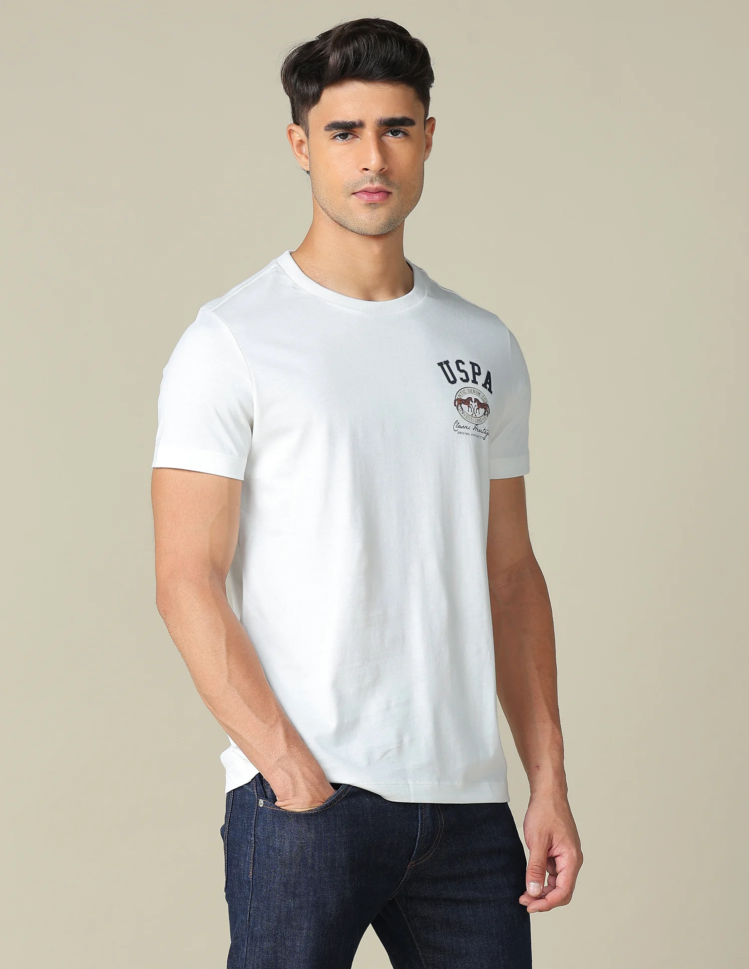 Muscle Fit Brand Printed T- Shirt - Image 4