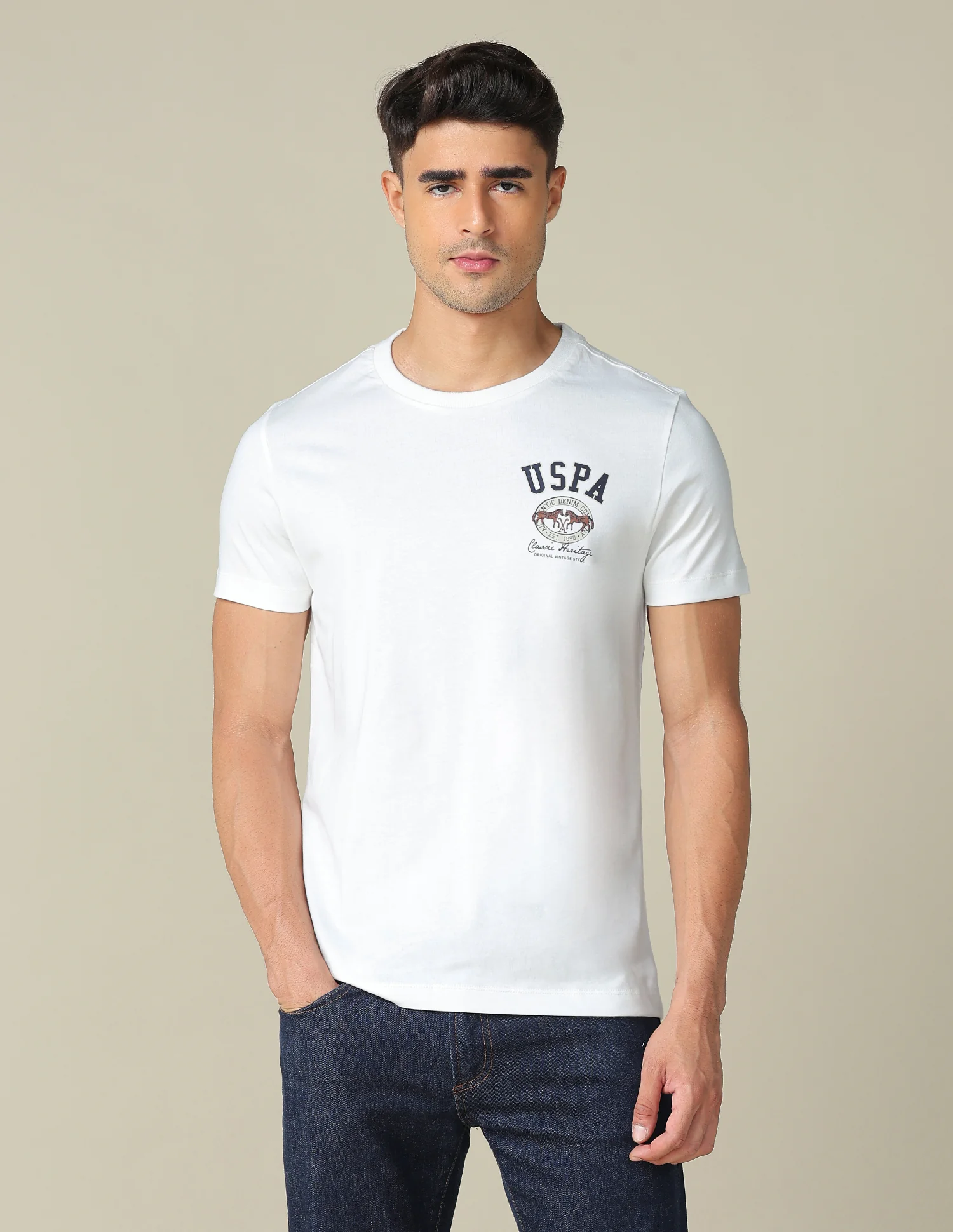 Muscle Fit Brand Printed T- Shirt - Image 6