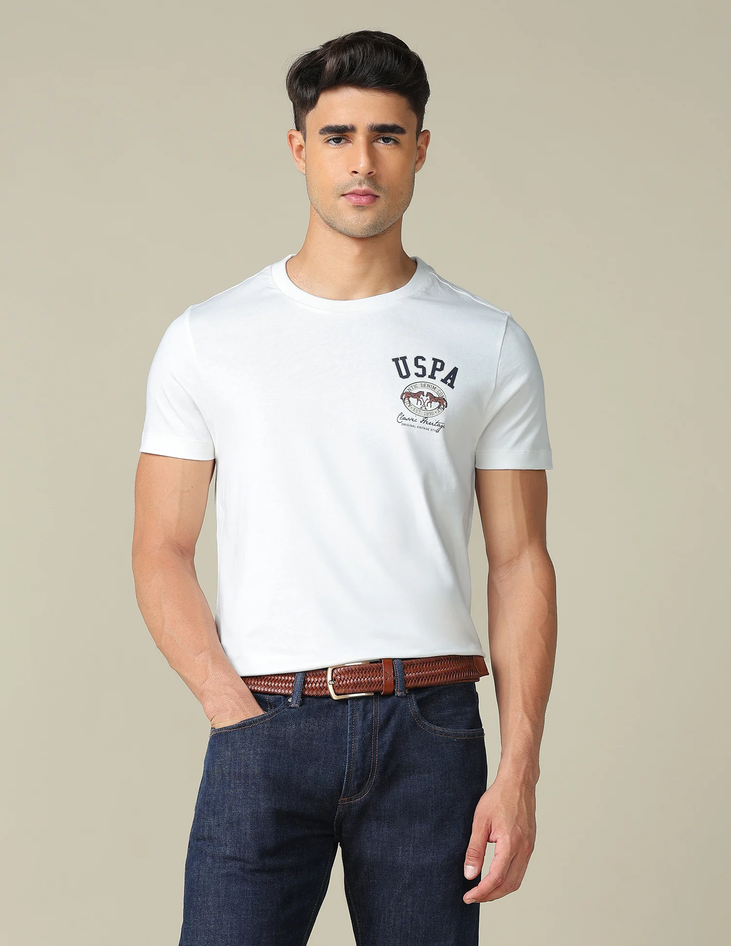 Muscle Fit Brand Printed T- Shirt - Image 8