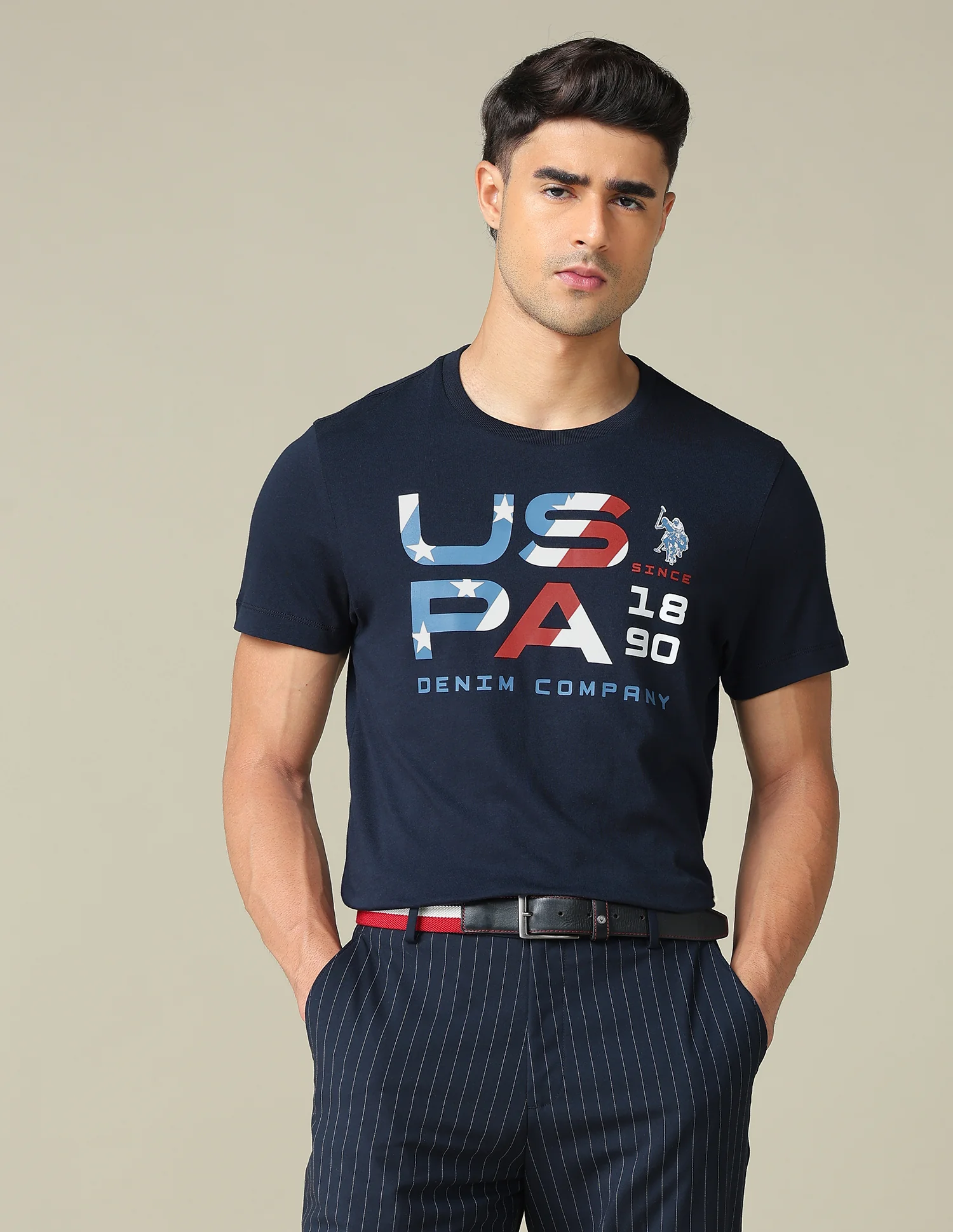Muscle Fit Brand Printed T- Shirt