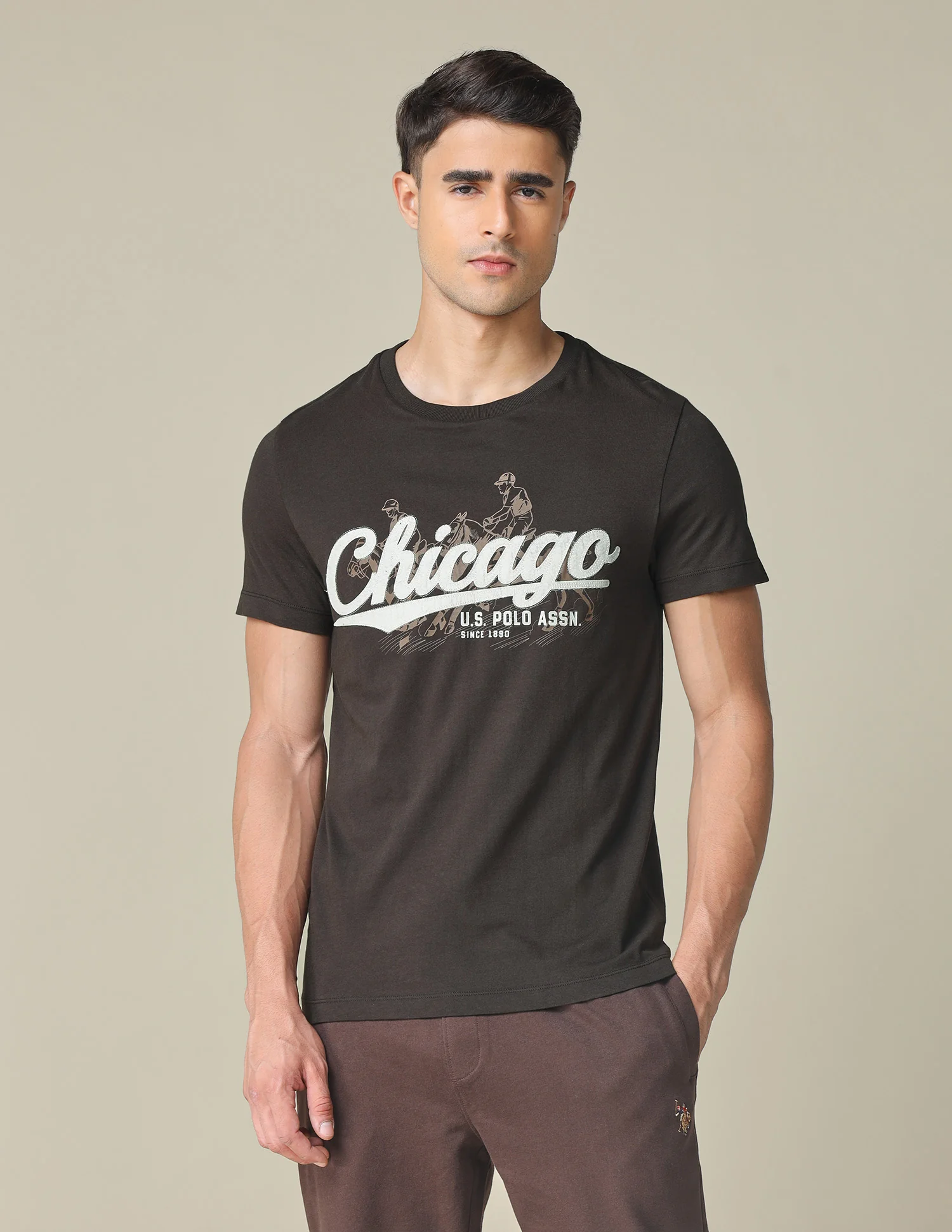 Muscle Fit Brand Printed T- Shirt - Image 6