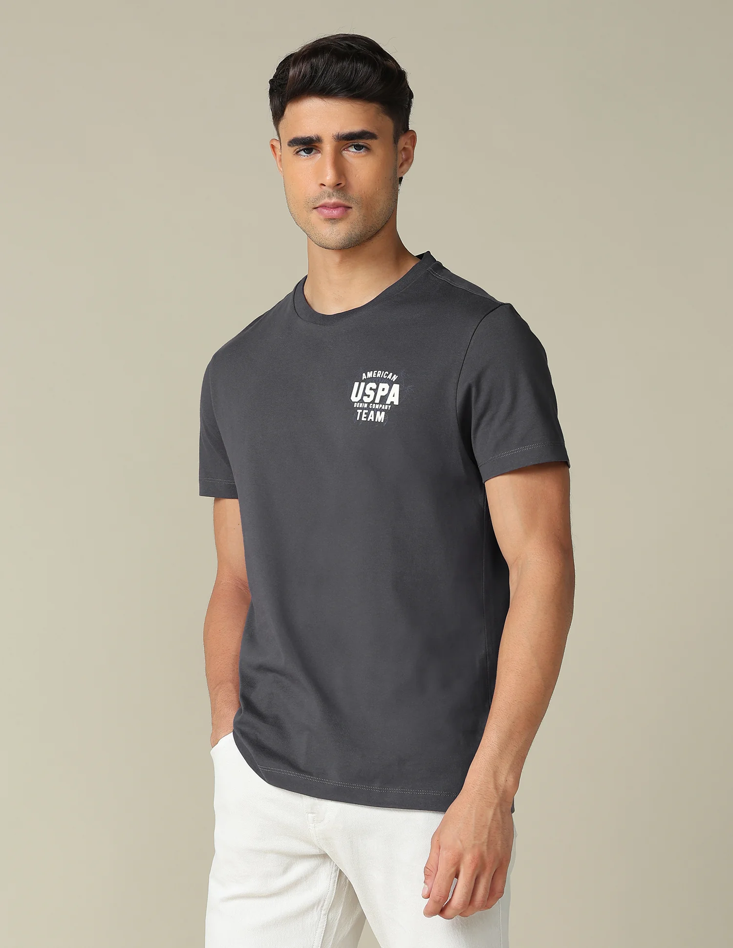 Muscle Fit Brand Printed T- Shirt - Image 4