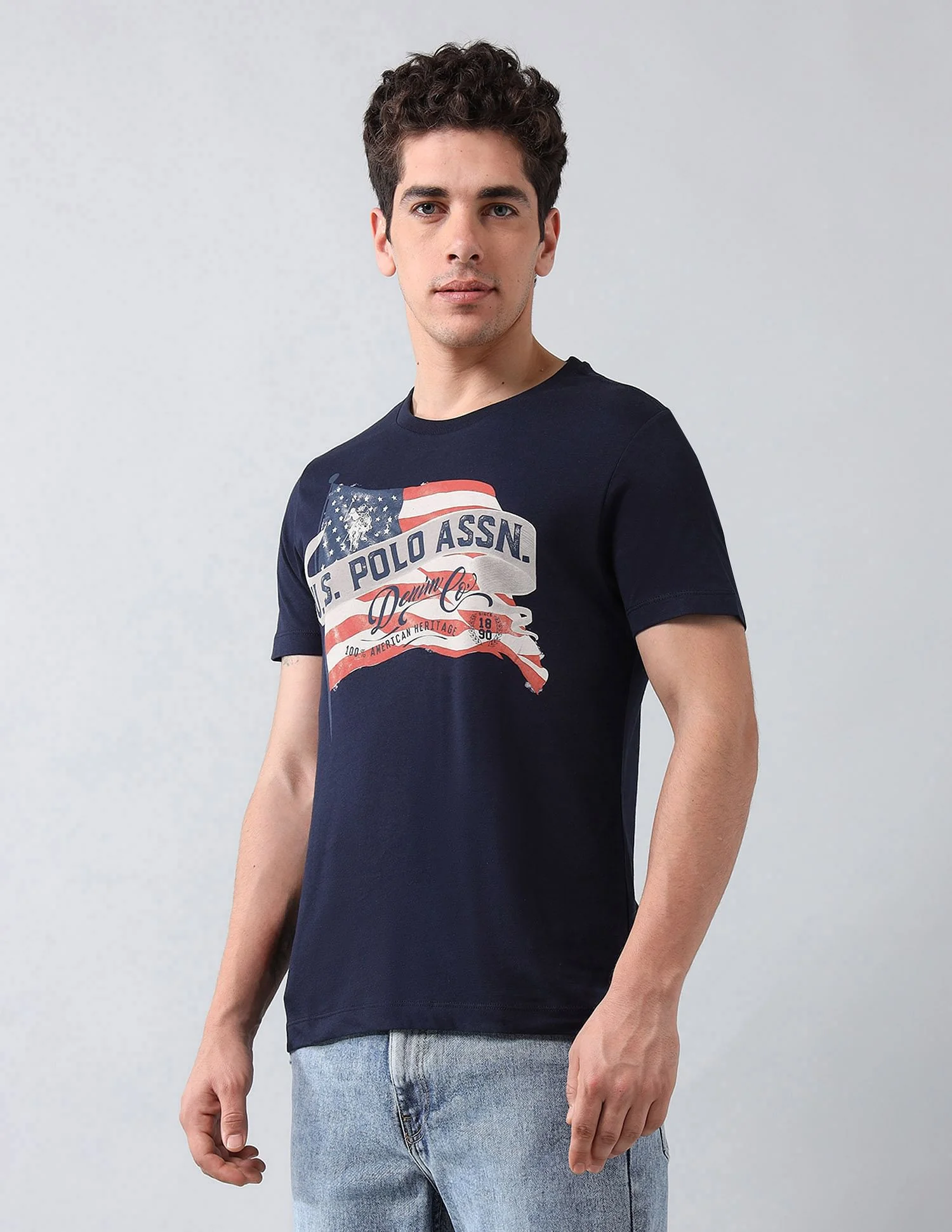 Muscle Fit Brand Printed T-Shirt - Image 4